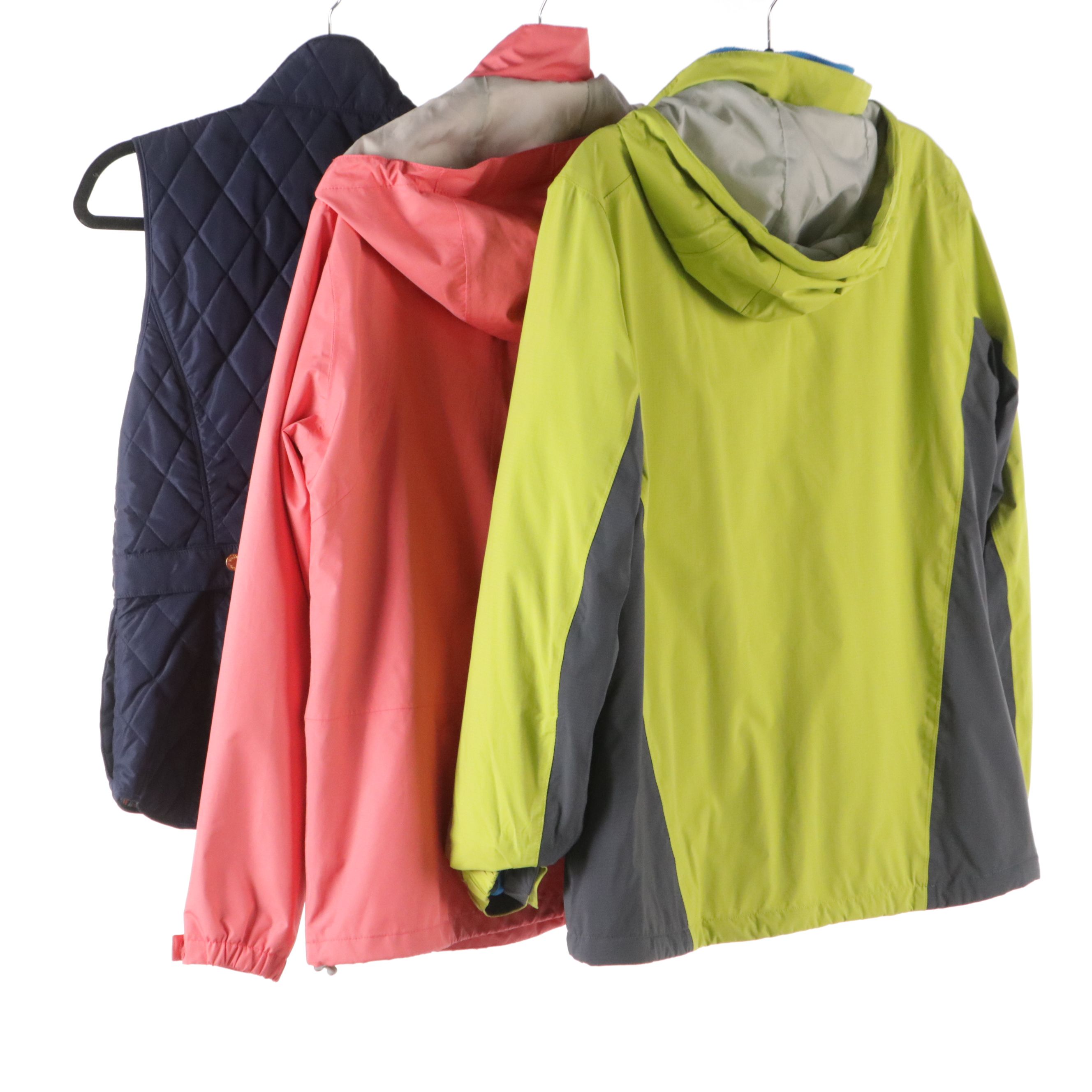 Lilly Pulitzer Quilted Vest, Eddie Bauer Windbreaker, Other Fleece-Lined Jacket