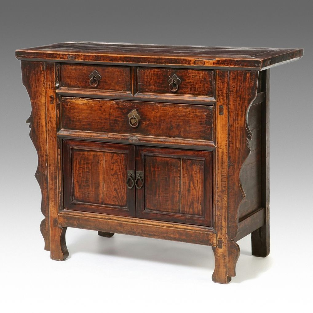 Merridian "Tibetan-Style" Distressed Sideboard, 21st Century