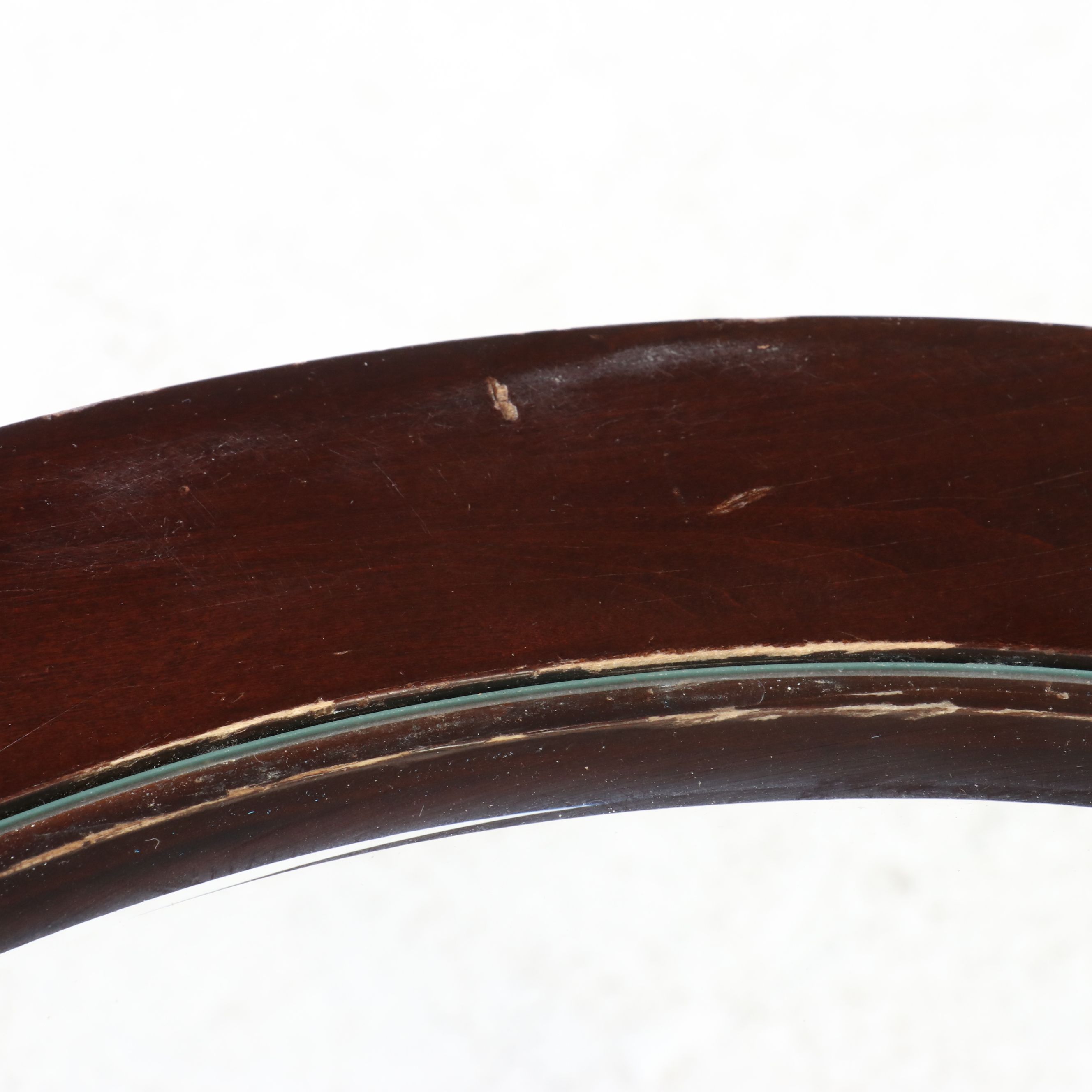 Pair of Contemporary Circular End Tables with Inset Glass Tops