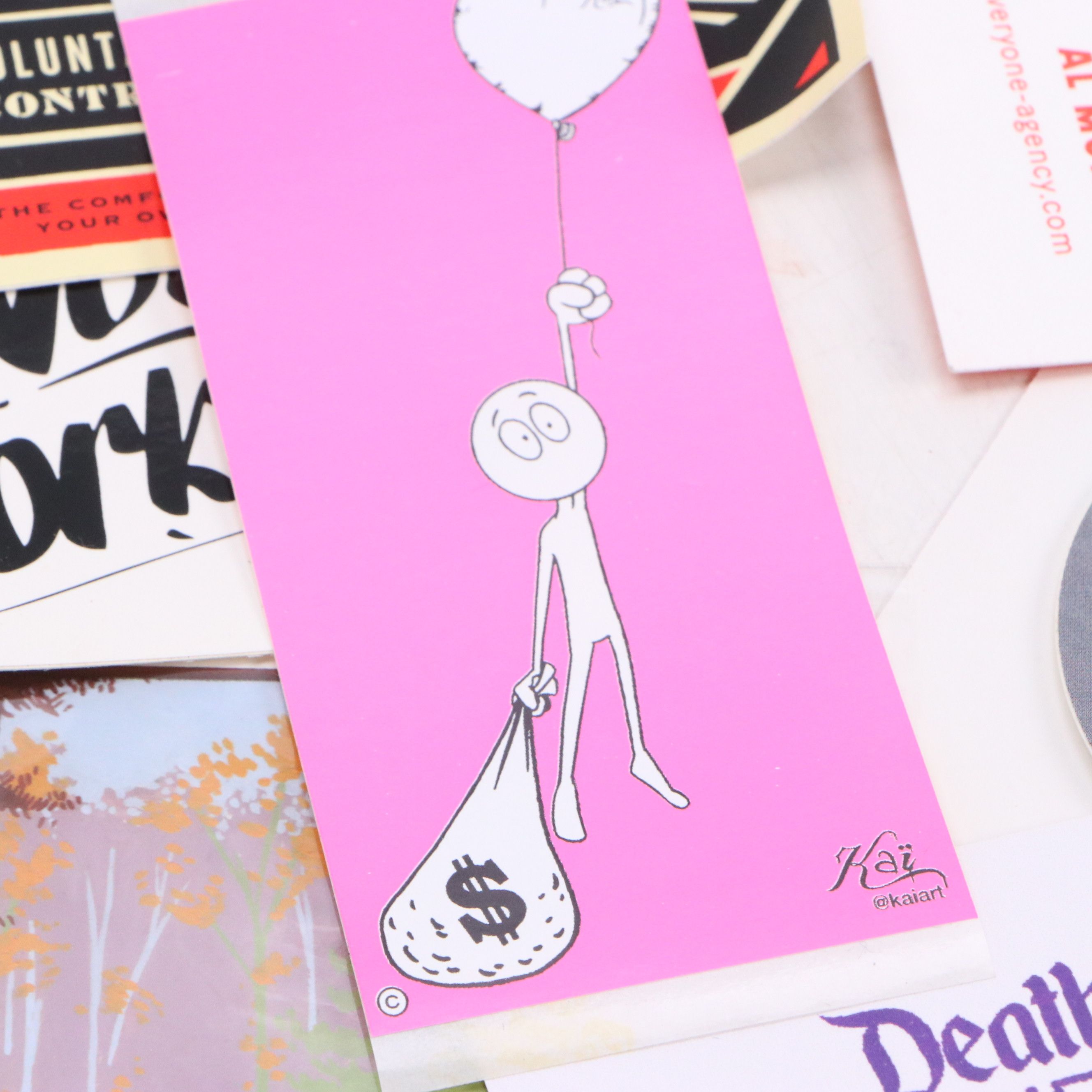 Collection of Stickers and Ephemera from Shepard Fairey, Imbue, and More