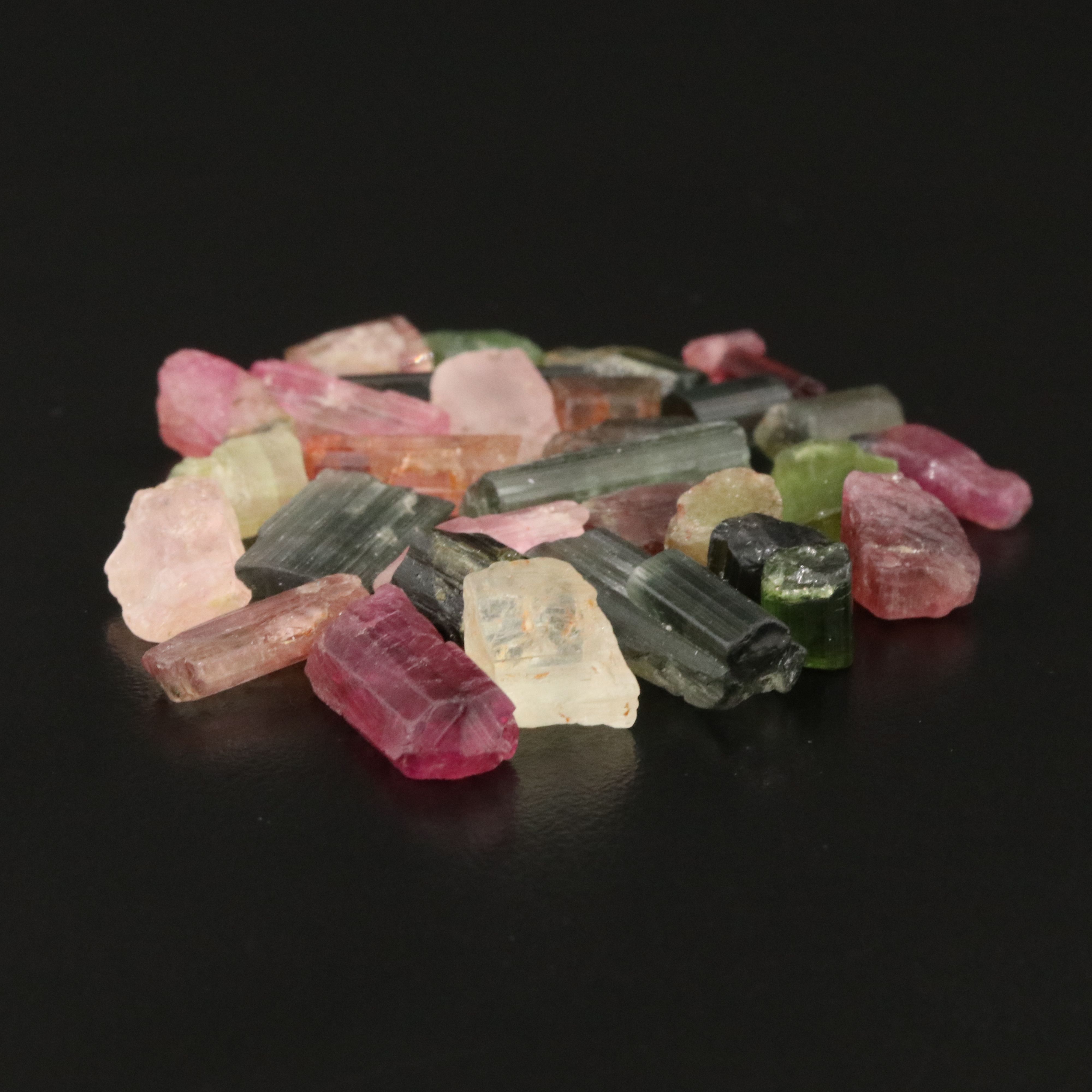Loose 85.30 CTW Rough Multicolored Tourmaline