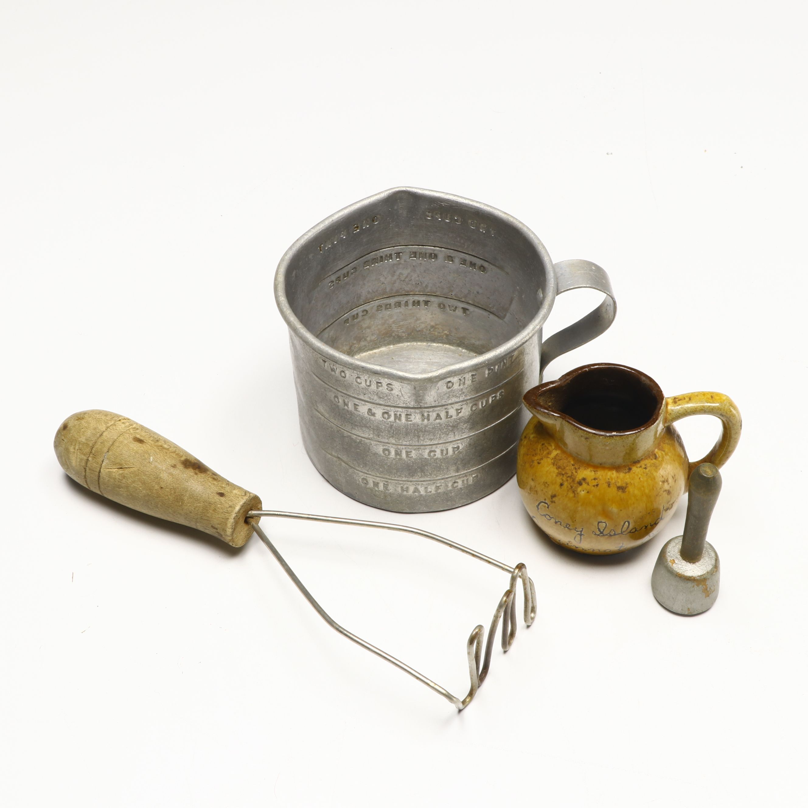 Victorian Wooden Handle Forks with Coffee Grinder and Other Decor