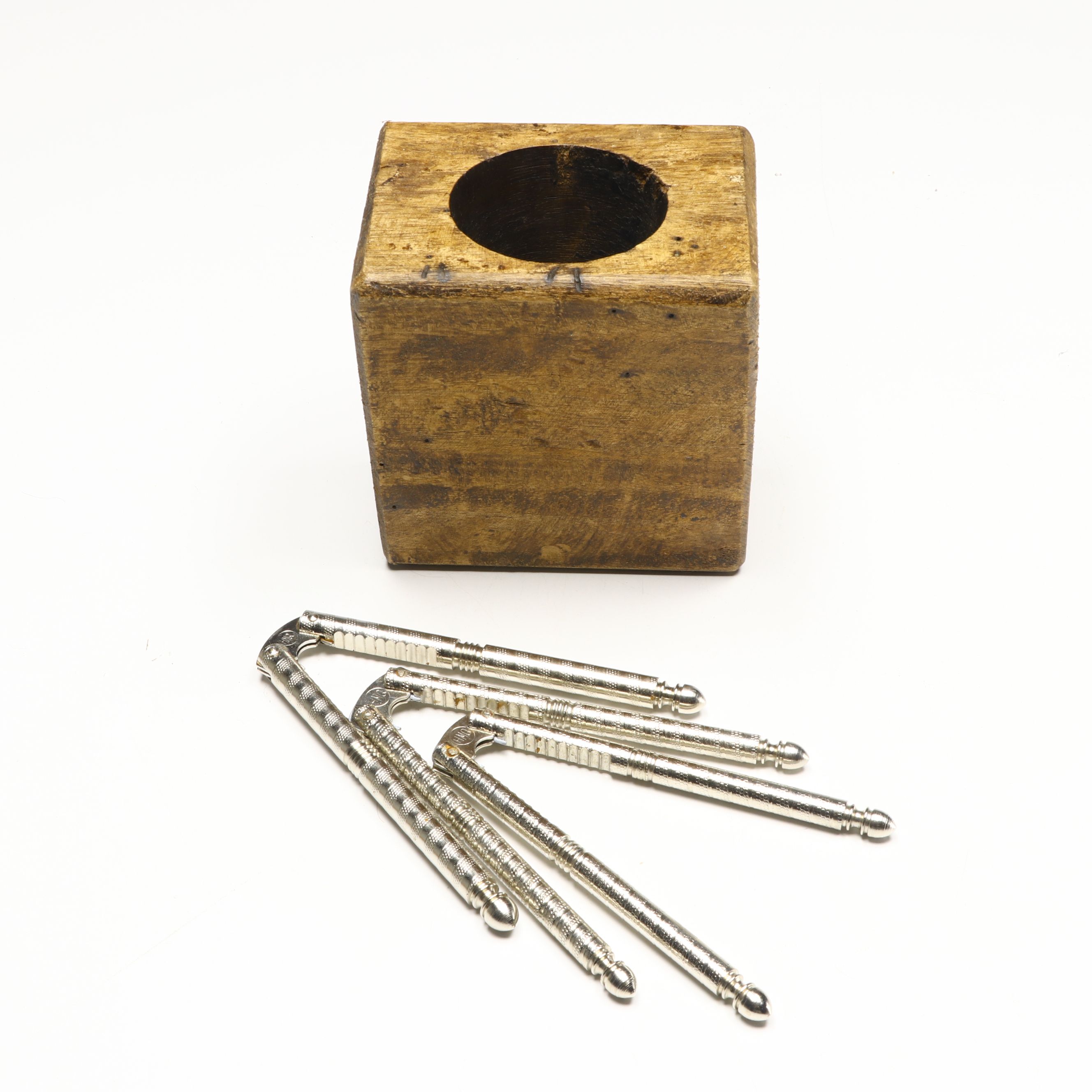 Victorian Wooden Handle Forks with Coffee Grinder and Other Decor