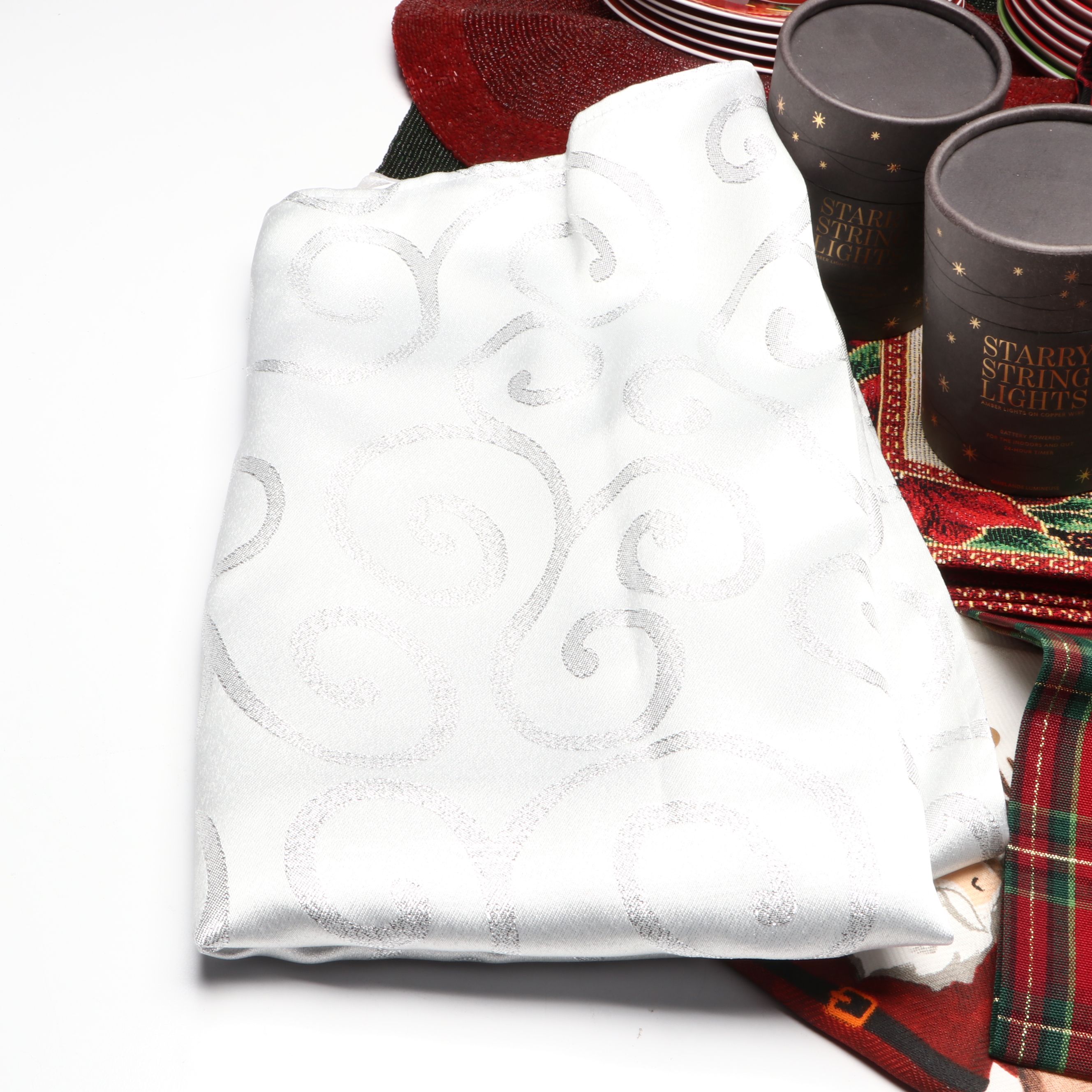 Sakura "Holiday Abundance" Ceramic Salad Plates with Other Festive Tableware