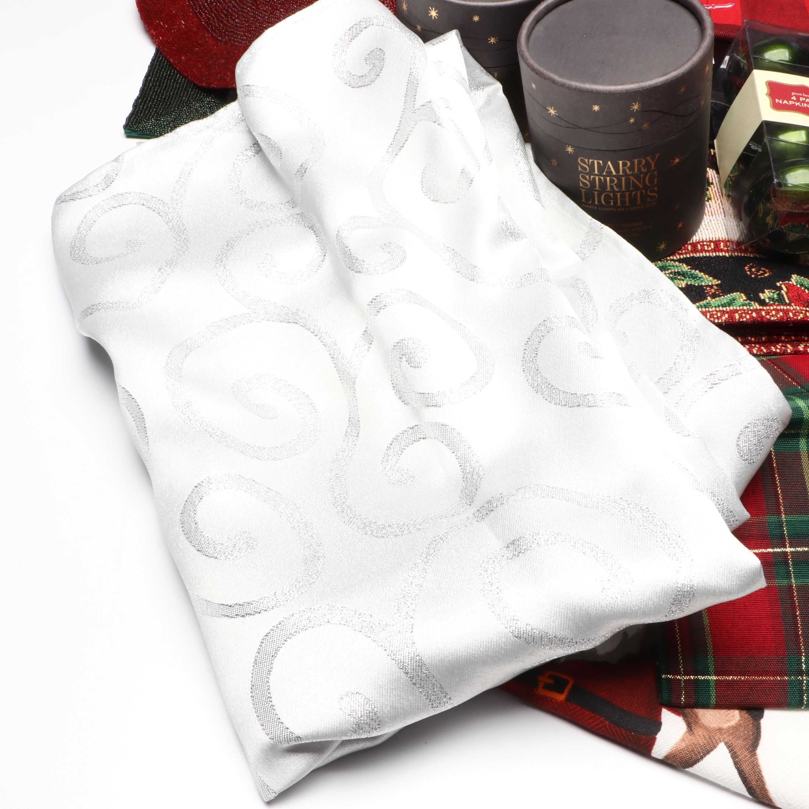 Sakura "Holiday Abundance" Ceramic Salad Plates with Other Festive Tableware