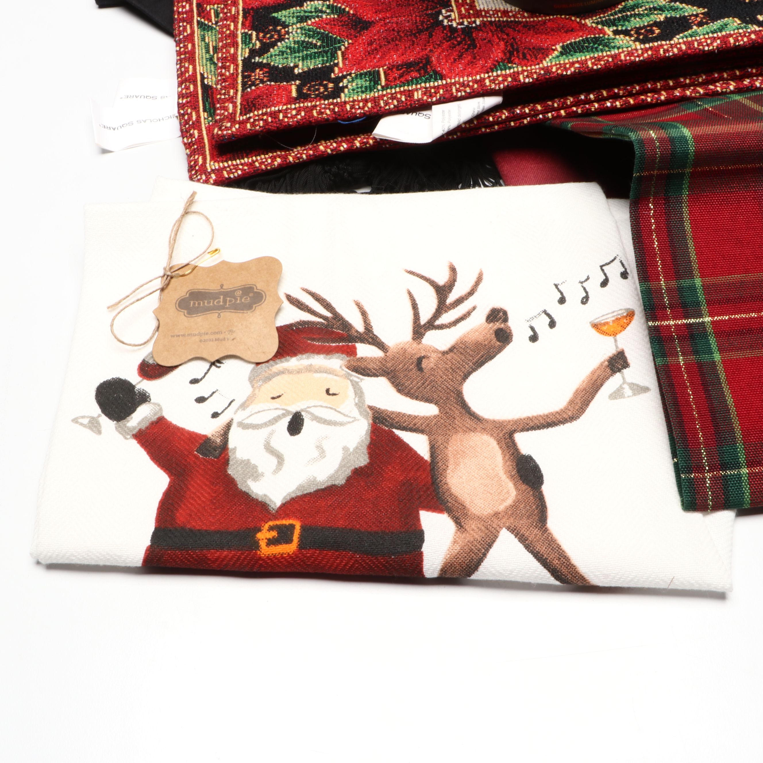 Sakura "Holiday Abundance" Ceramic Salad Plates with Other Festive Tableware