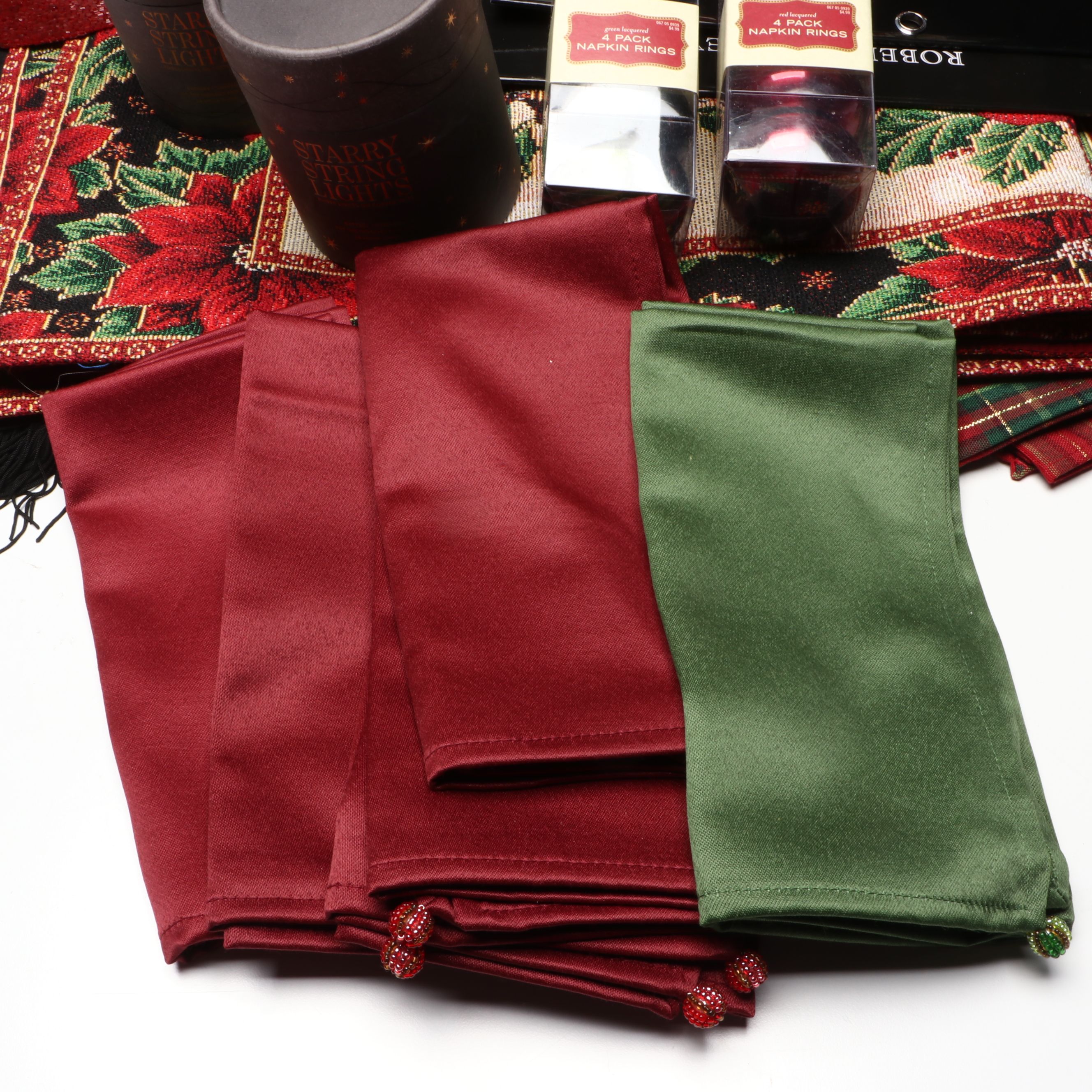 Sakura "Holiday Abundance" Ceramic Salad Plates with Other Festive Tableware