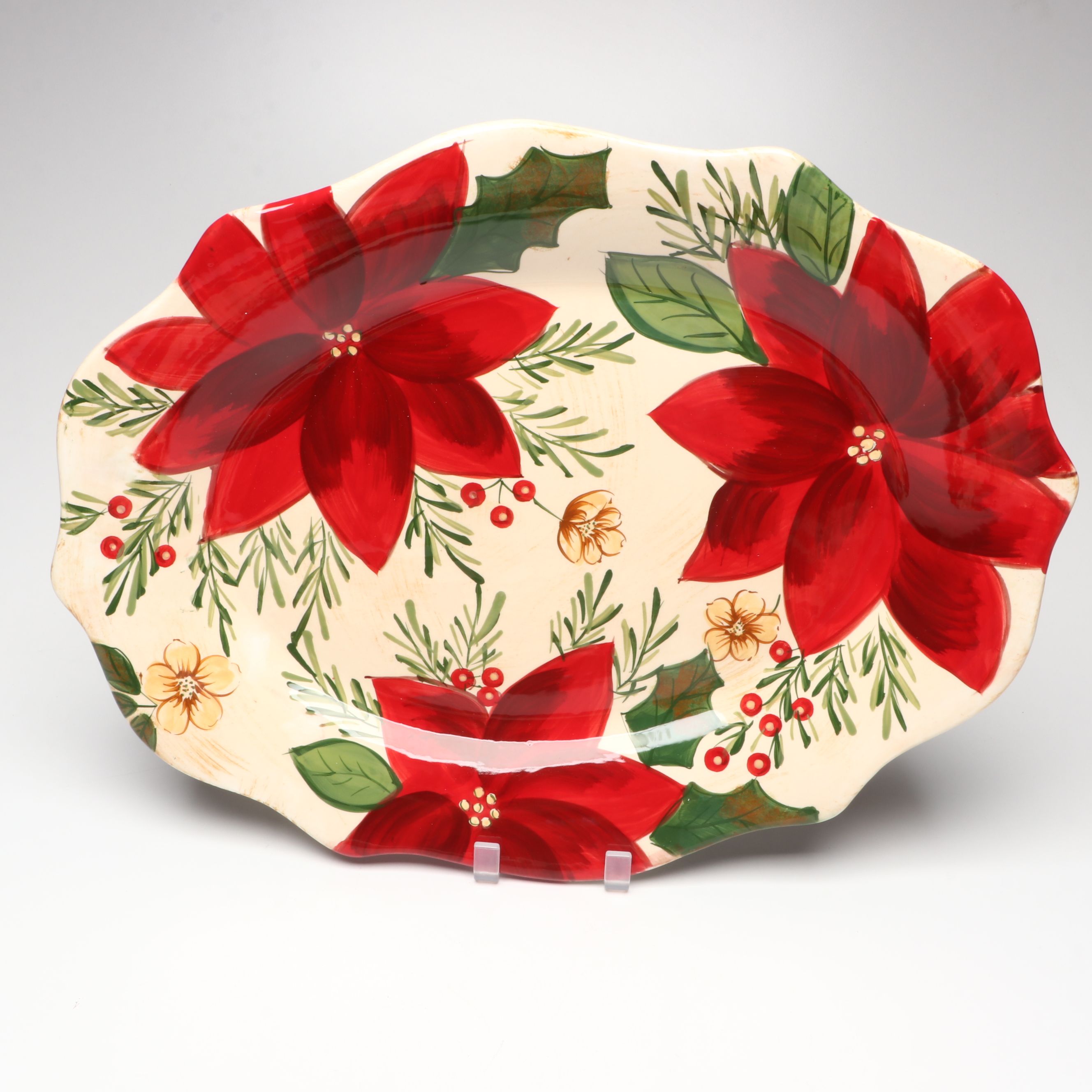Sakura "Holiday Abundance" Ceramic Salad Plates with Other Festive Tableware