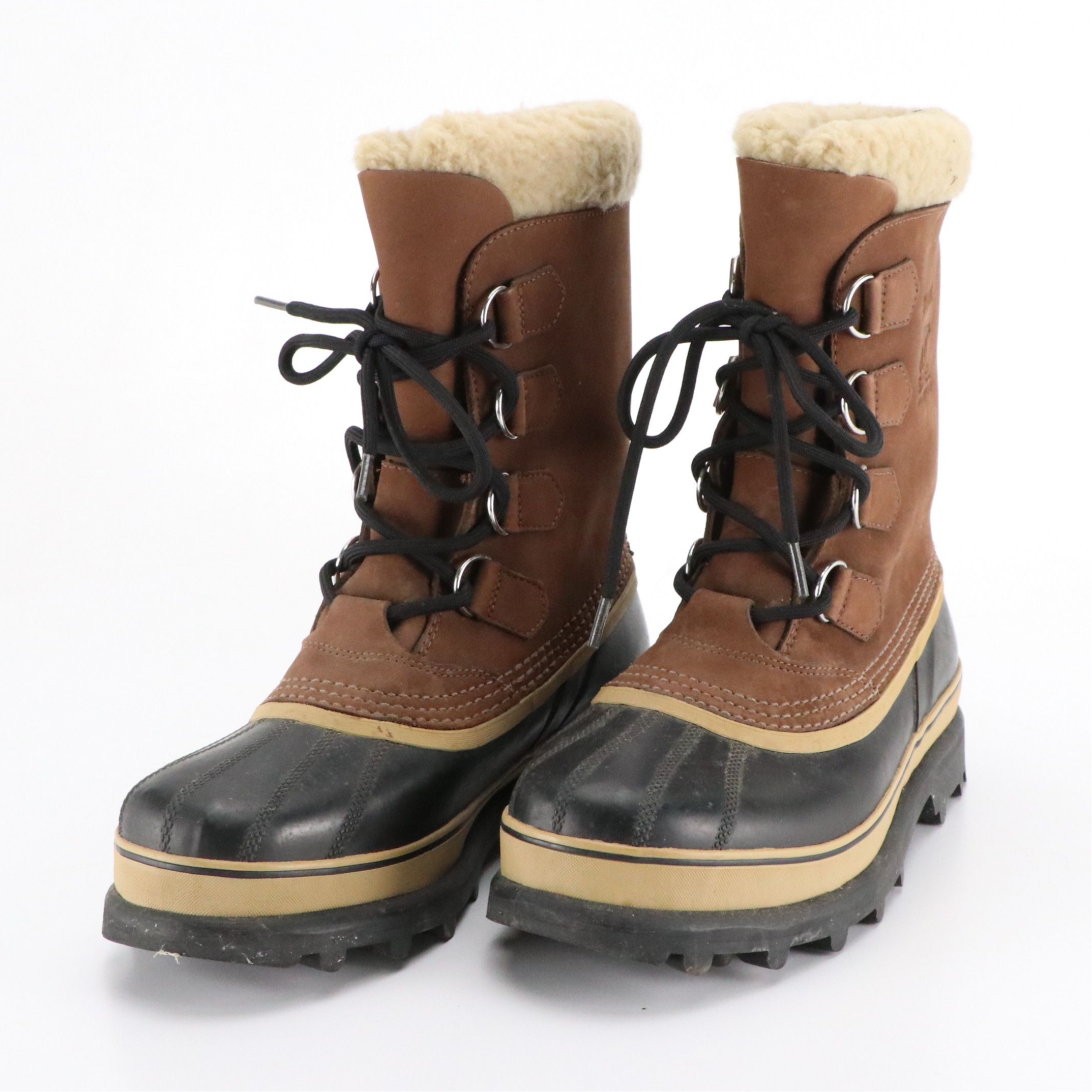 Men's Sorel Caribou Waterproof Snow Boots with Thermo Gear Heated Gloves