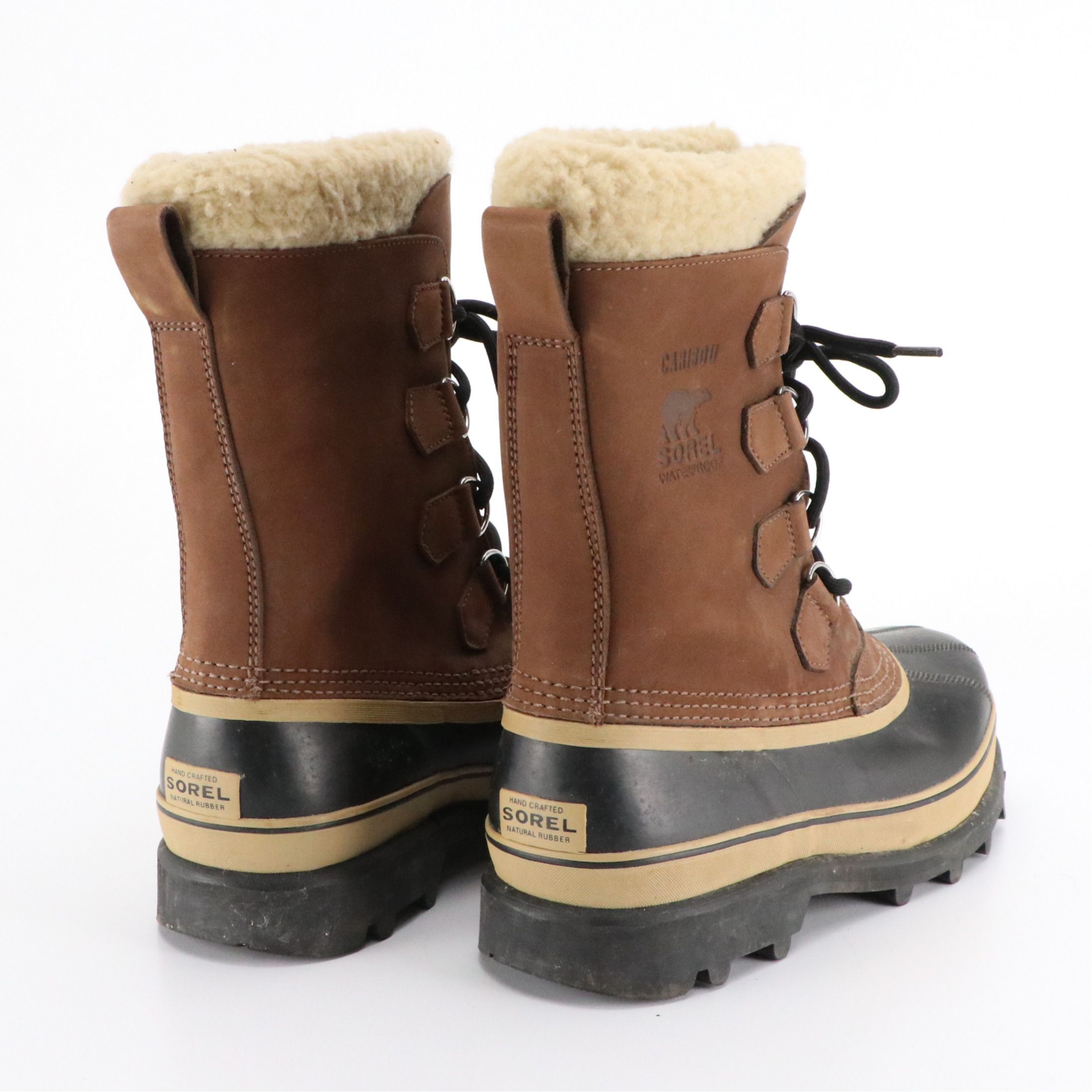 Men's Sorel Caribou Waterproof Snow Boots with Thermo Gear Heated Gloves