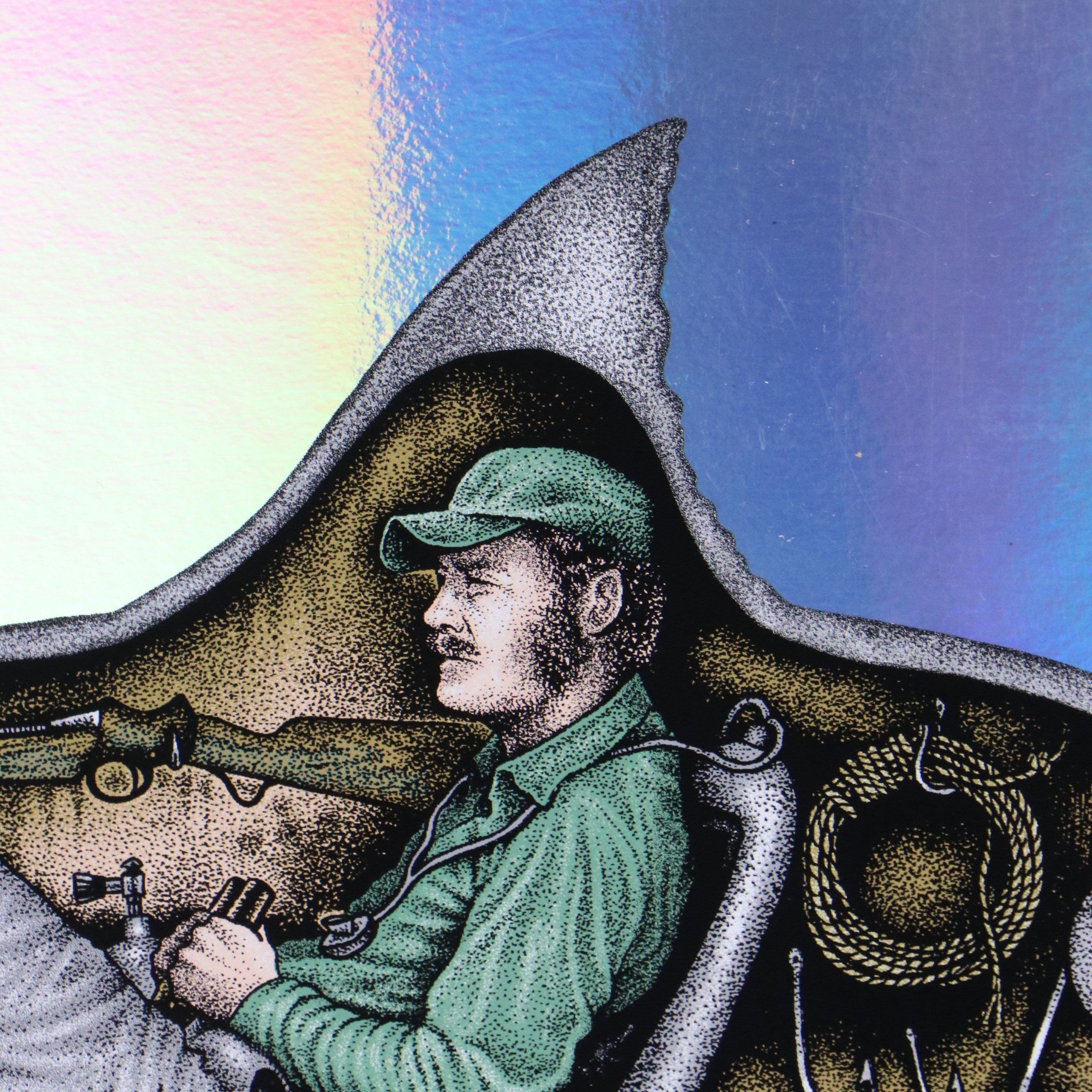 TH Serigraph of Man Inside Shark with Harpoon, 21st Century