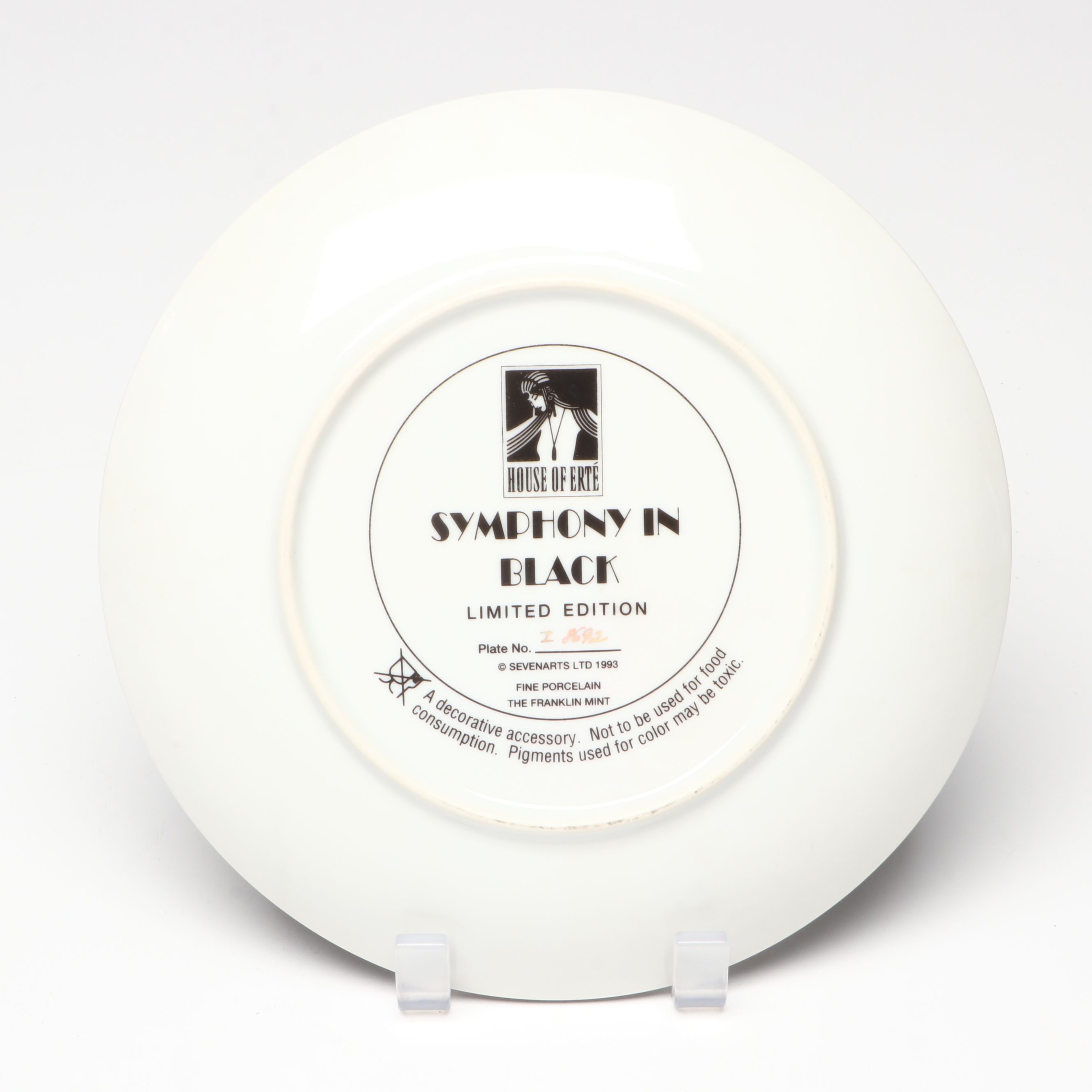 Indonesian Sterling Bull Driver and Erté "Symphony in Black" Collector Plate