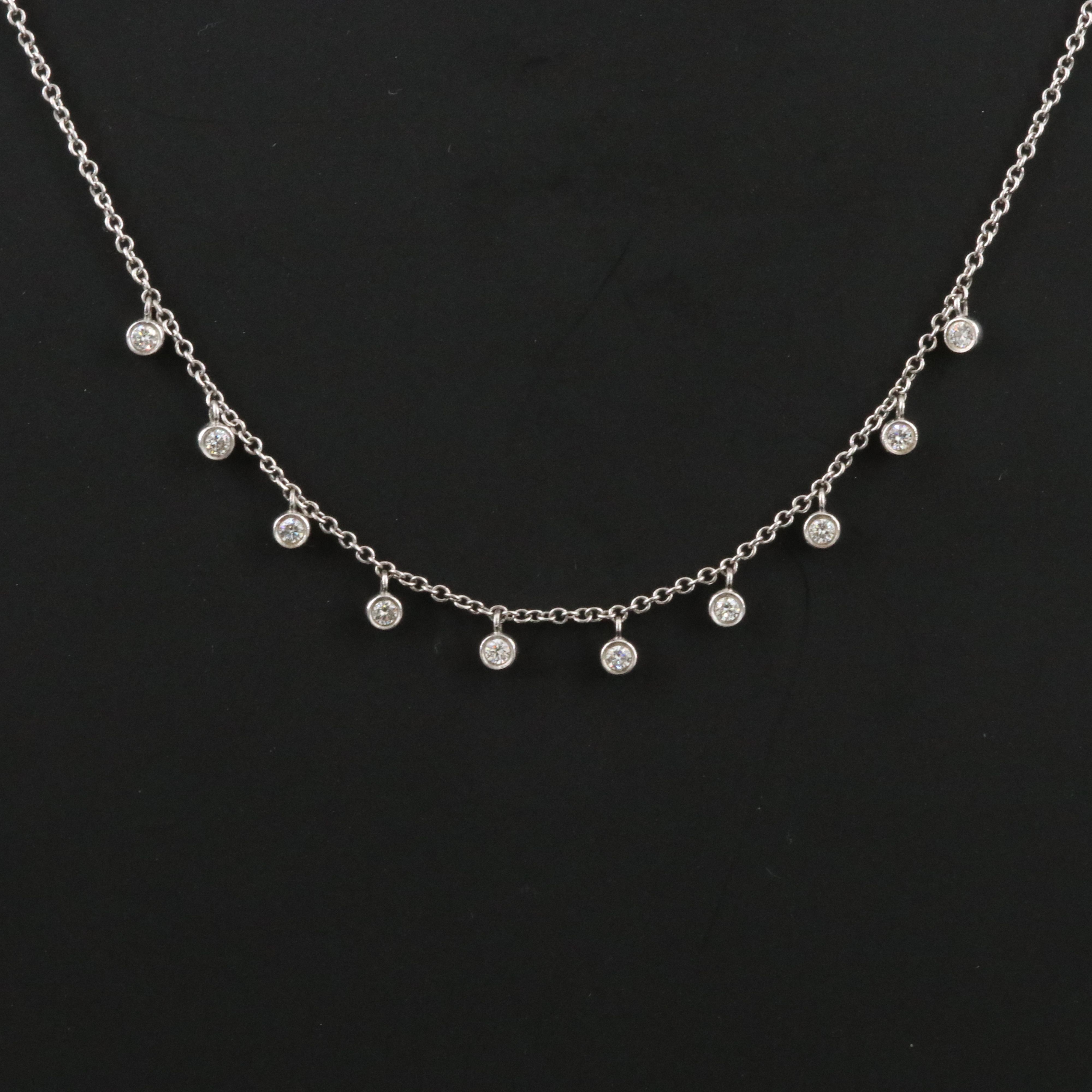 14K 0.32 CTW Diamond Fringe Necklace