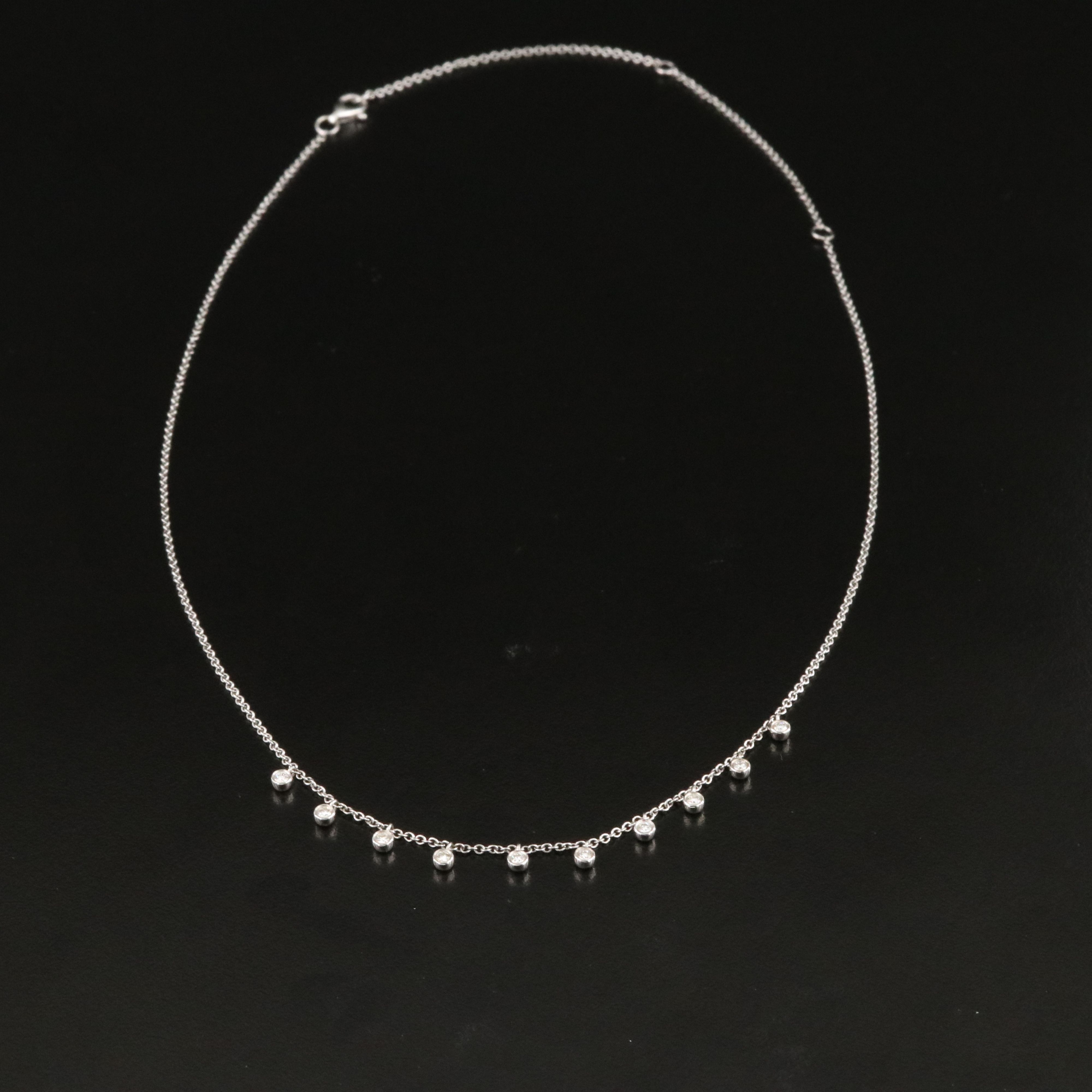 14K 0.32 CTW Diamond Fringe Necklace