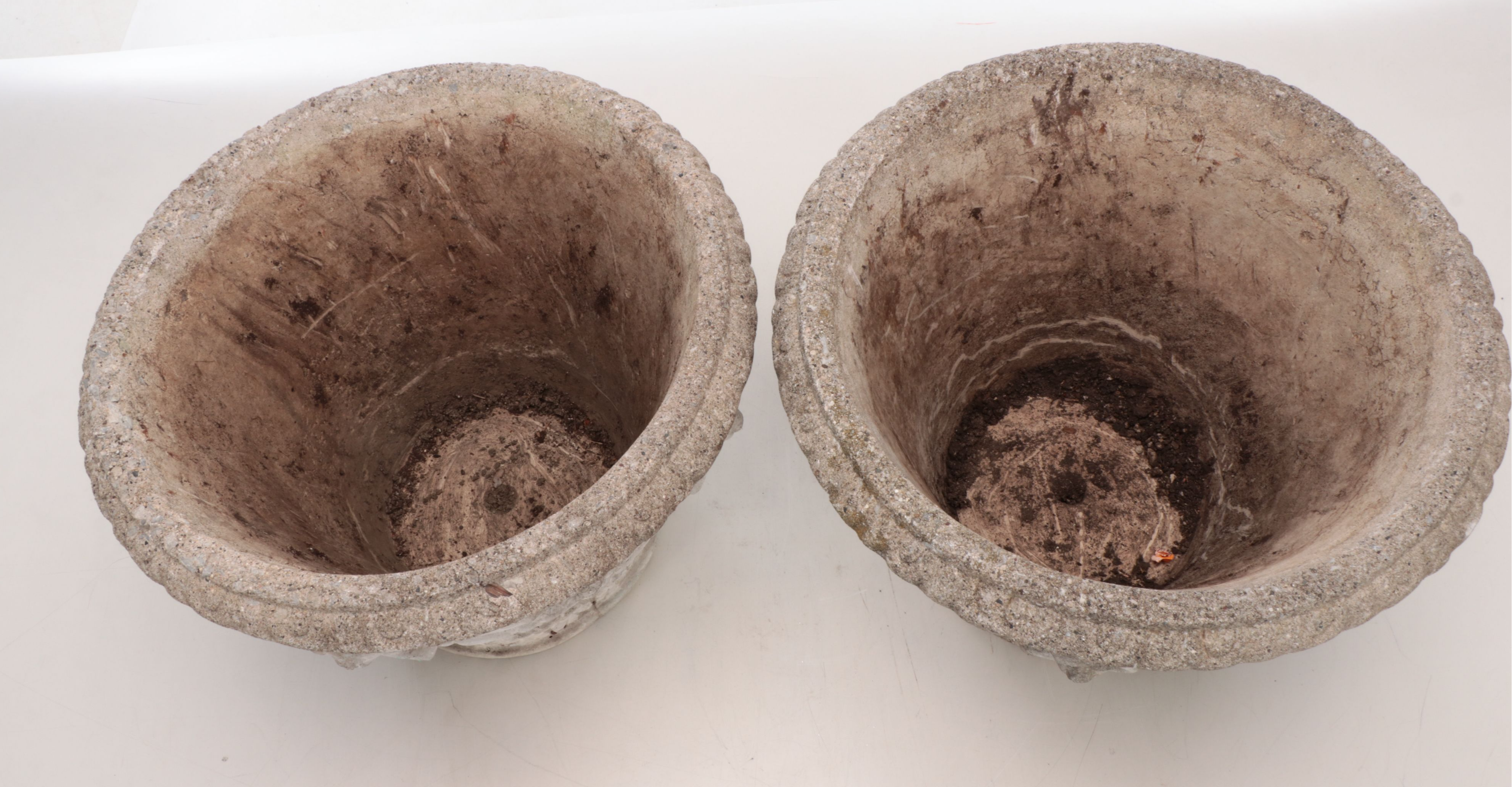 Pair of Denmar VI Neoclassical Style Concrete Planters, 1969