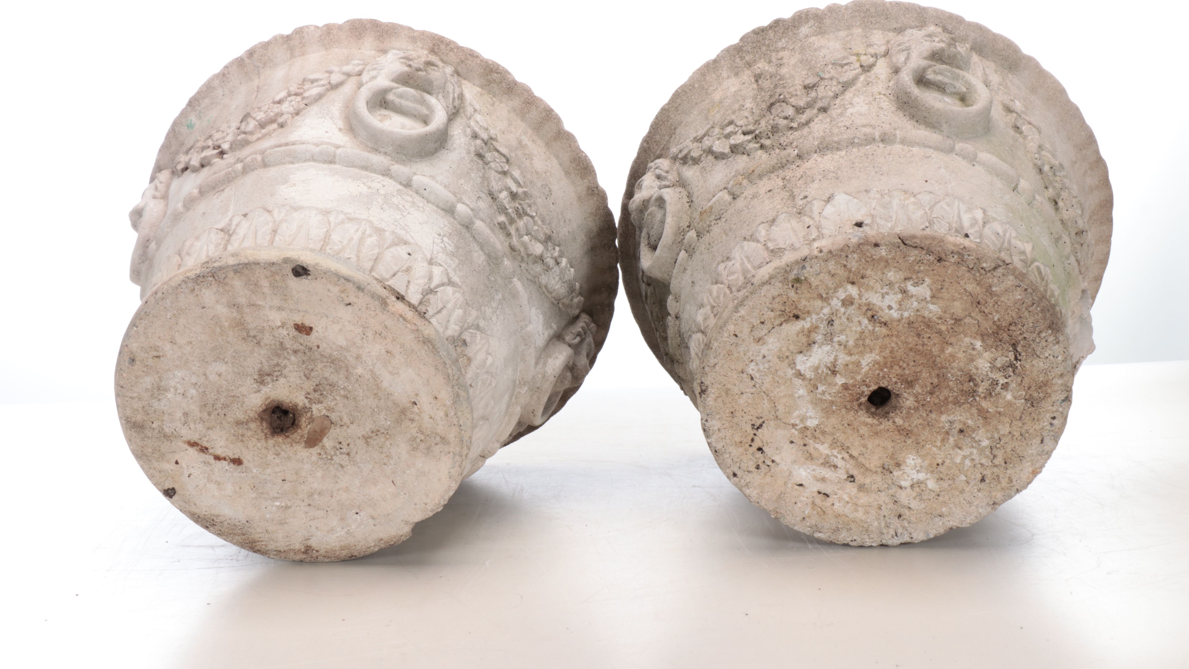 Pair of Denmar VI Neoclassical Style Concrete Planters, 1969