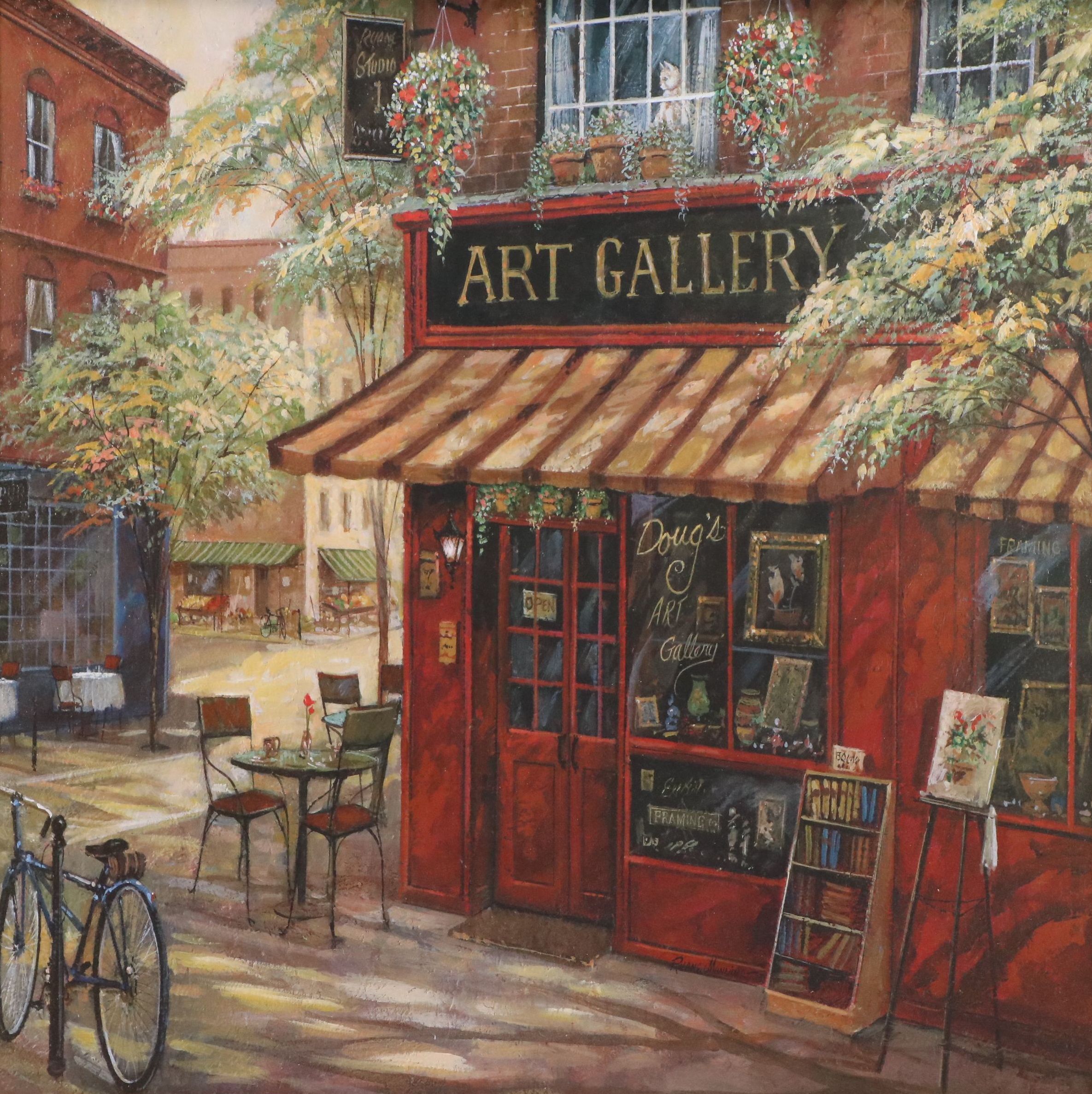 After Ruane Manning Offset Lithograph "Doug's Art Gallery," 21st Century