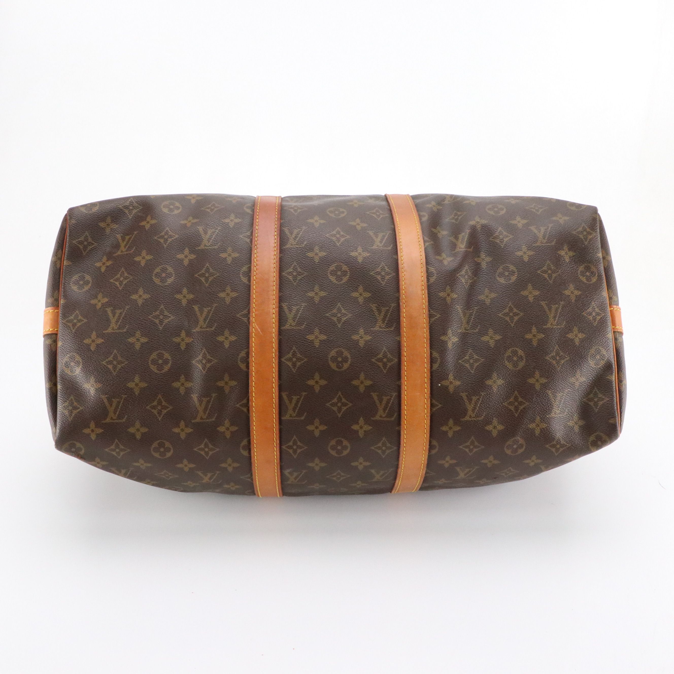 Louis Vuitton Keepall 50 Bandoulière Bag in Monogram Canvas and Vachetta Leather