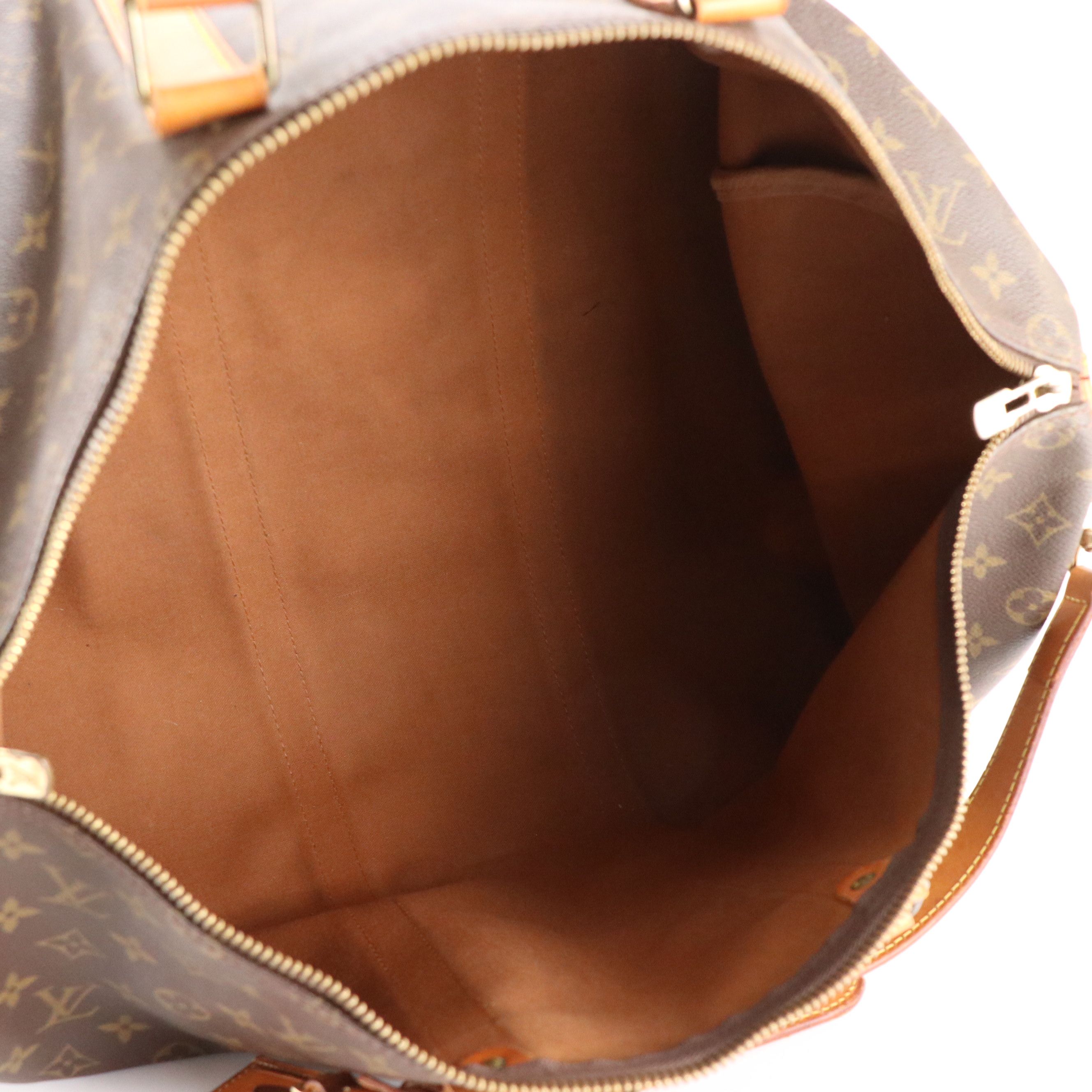 Louis Vuitton Keepall 50 Bandoulière Bag in Monogram Canvas and Vachetta Leather