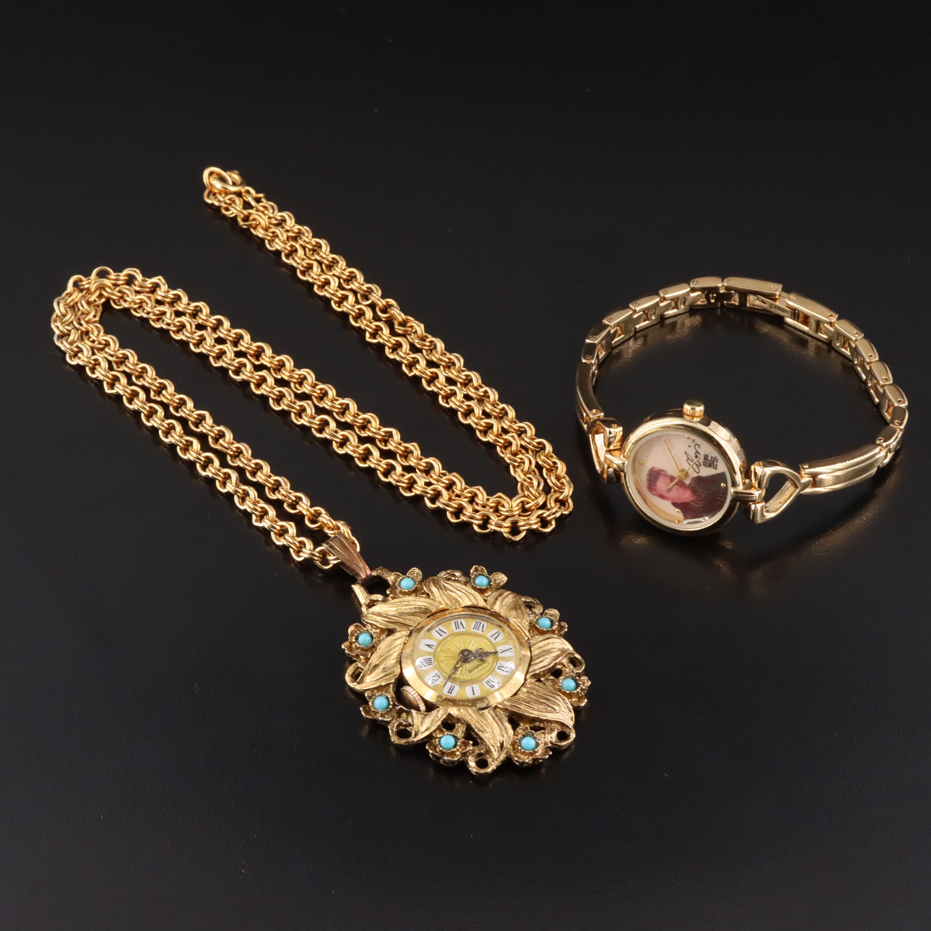 Elvis Presley Watch and Endura Fashion Pendant Watch