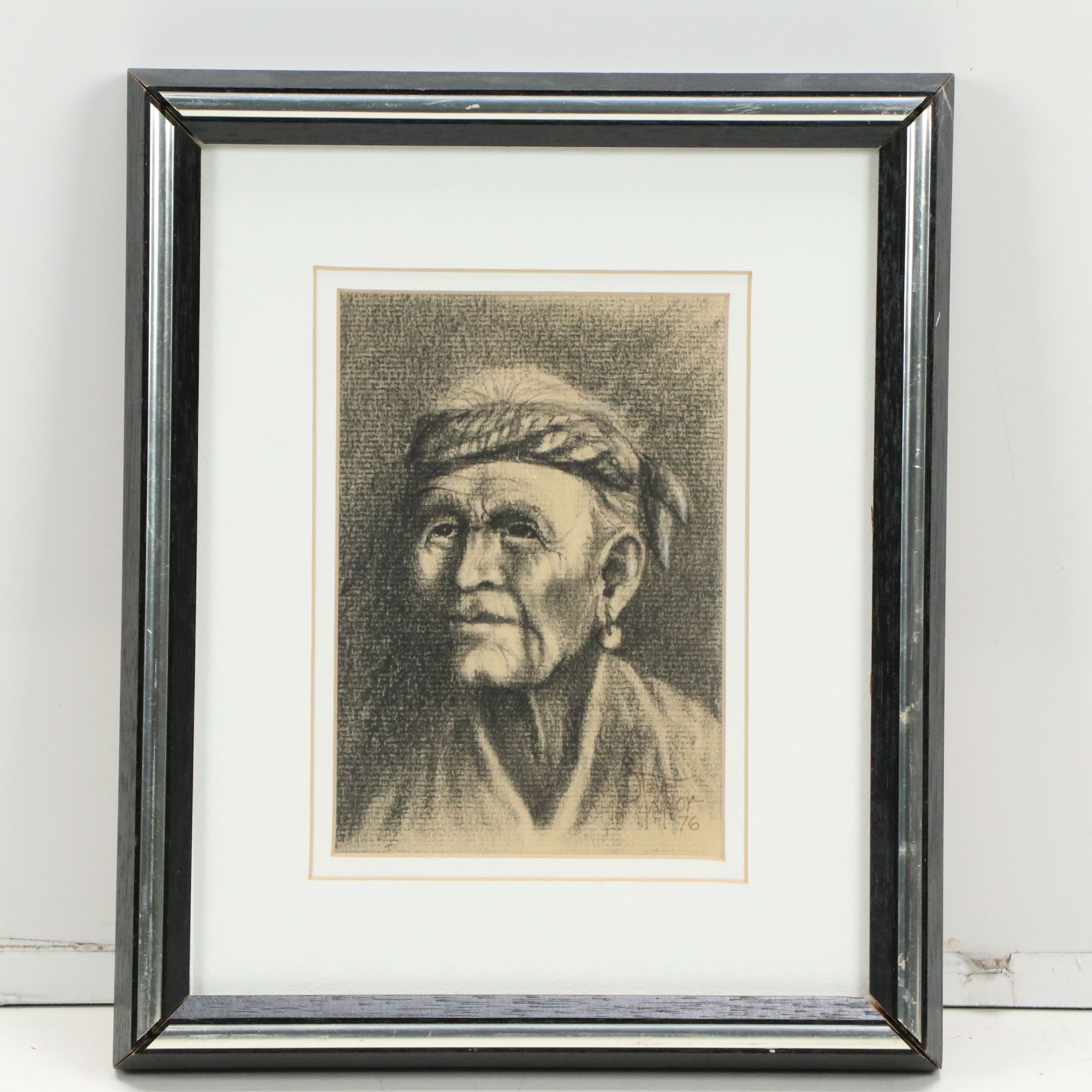 Graphite Portraits of Older Men, Late 20th Century