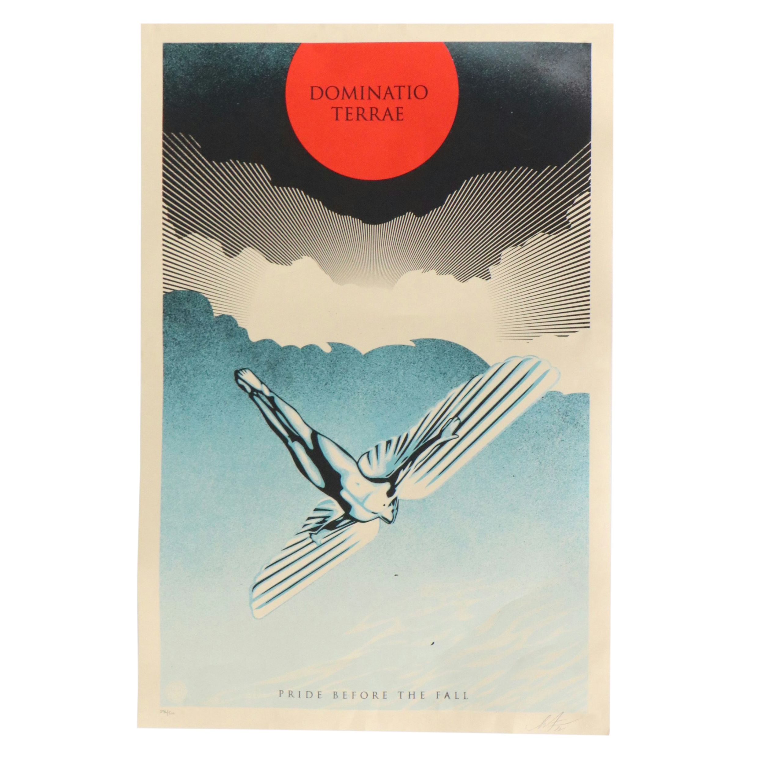 Shepard Fairey Letterpress "Icarus Democracy," 2022