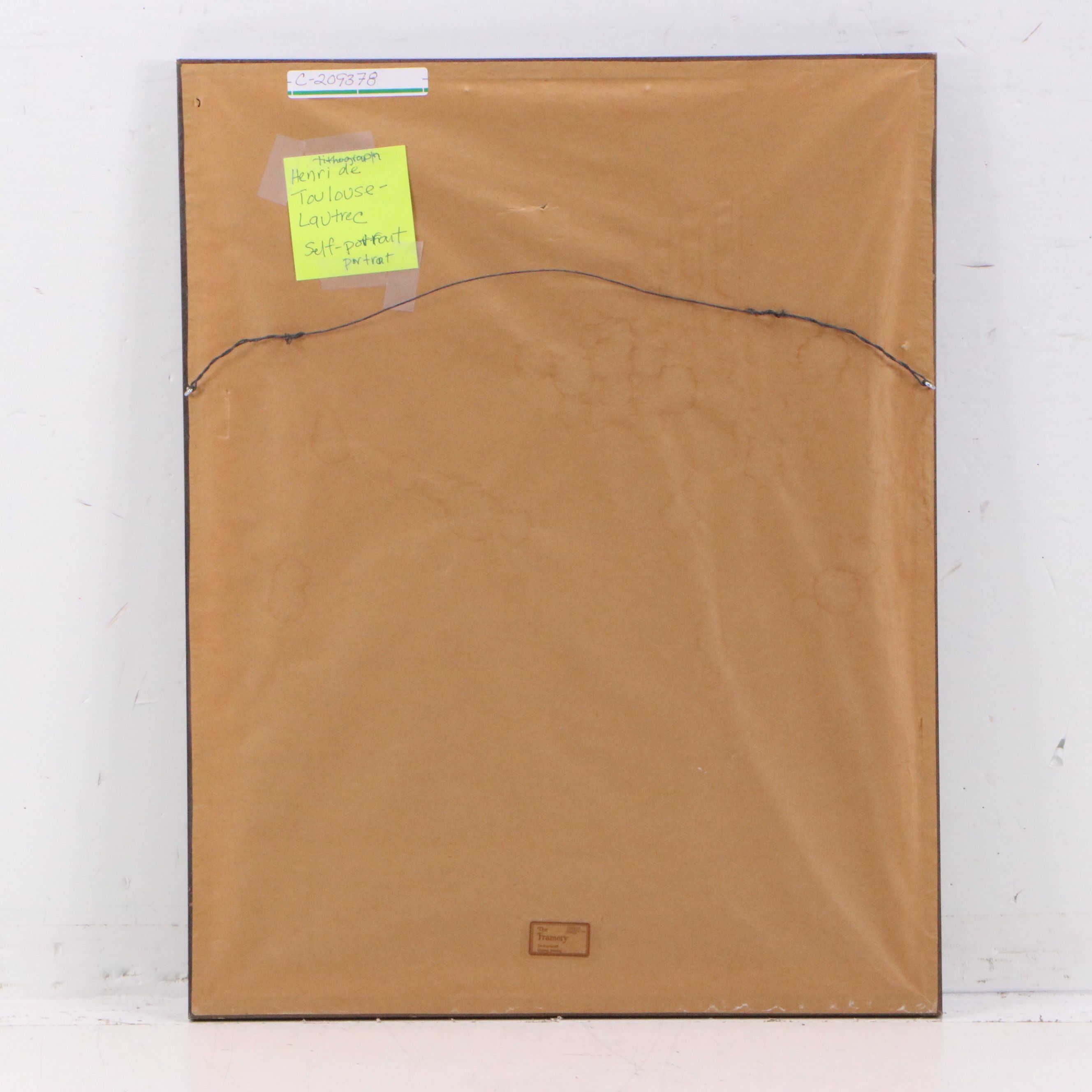 Lithograph After Henri de Toulouse-Lautrec Self-Portrait