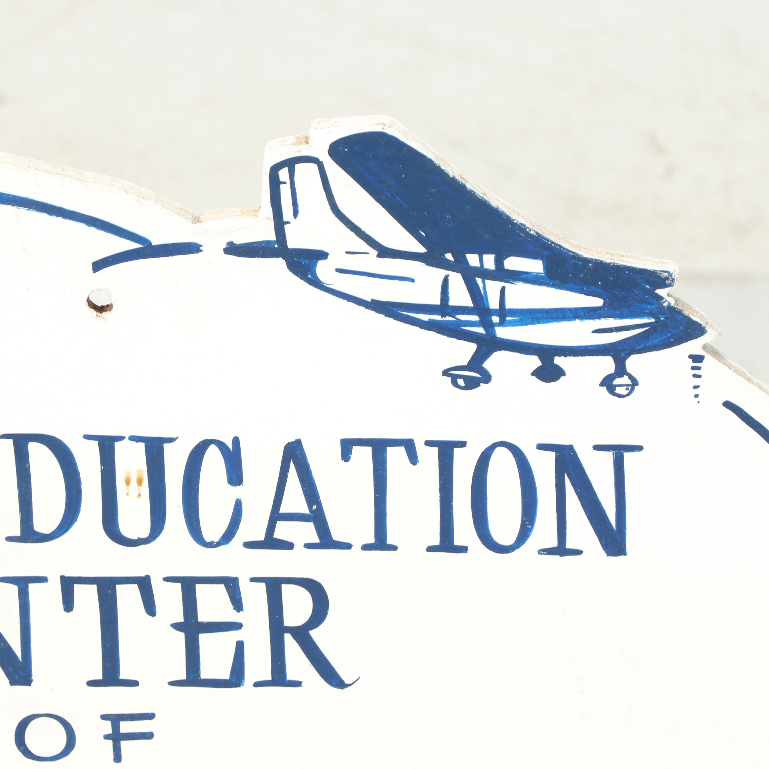 Hand-Painted Morgan Aviation Wooden Signs, Mid to Late 20th C.