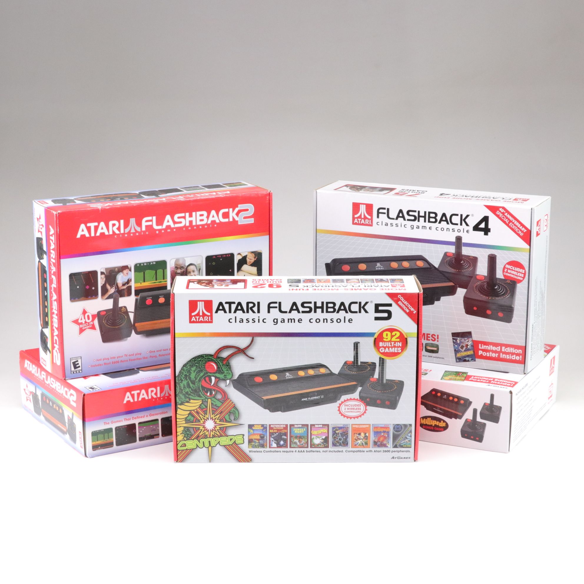 Atari Flashback 2, Flashback 4 and Flashback 5 Video Game Consoles