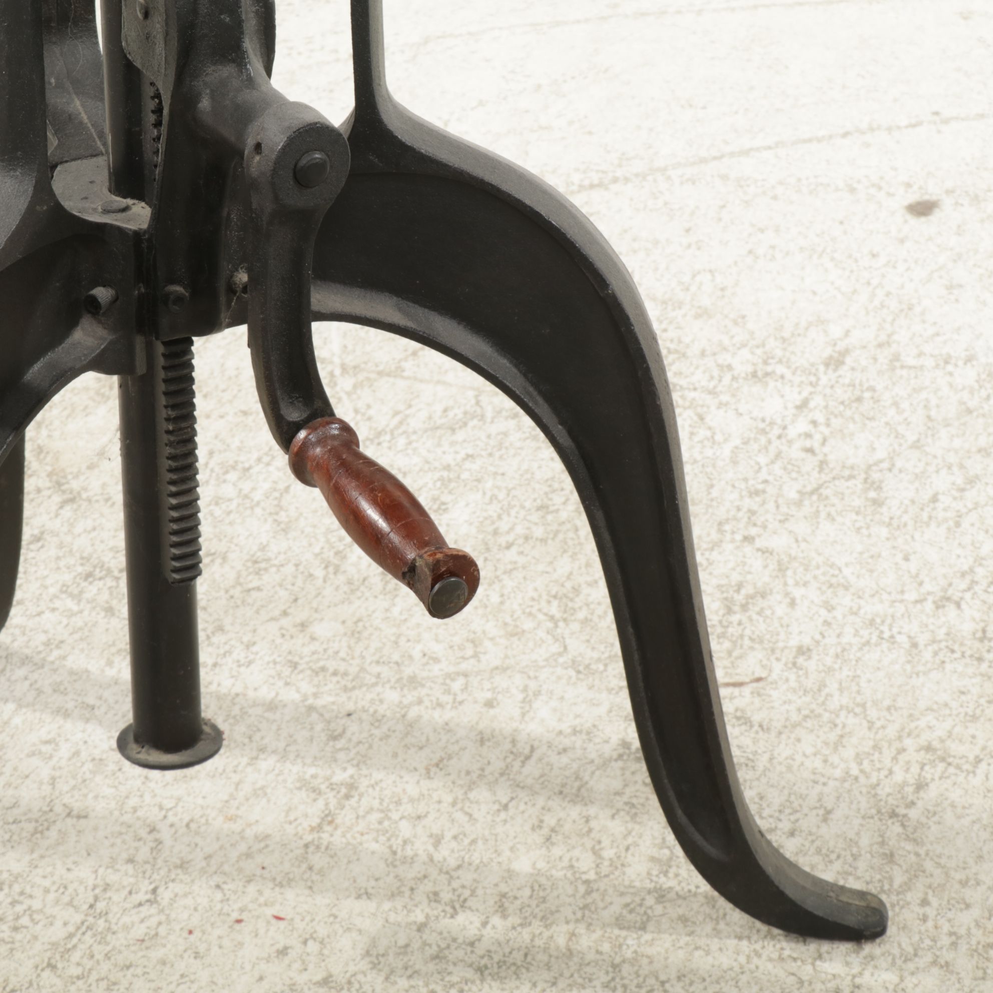 Industrial Style Metal Adjustable Round Bistro Table, 21st Century