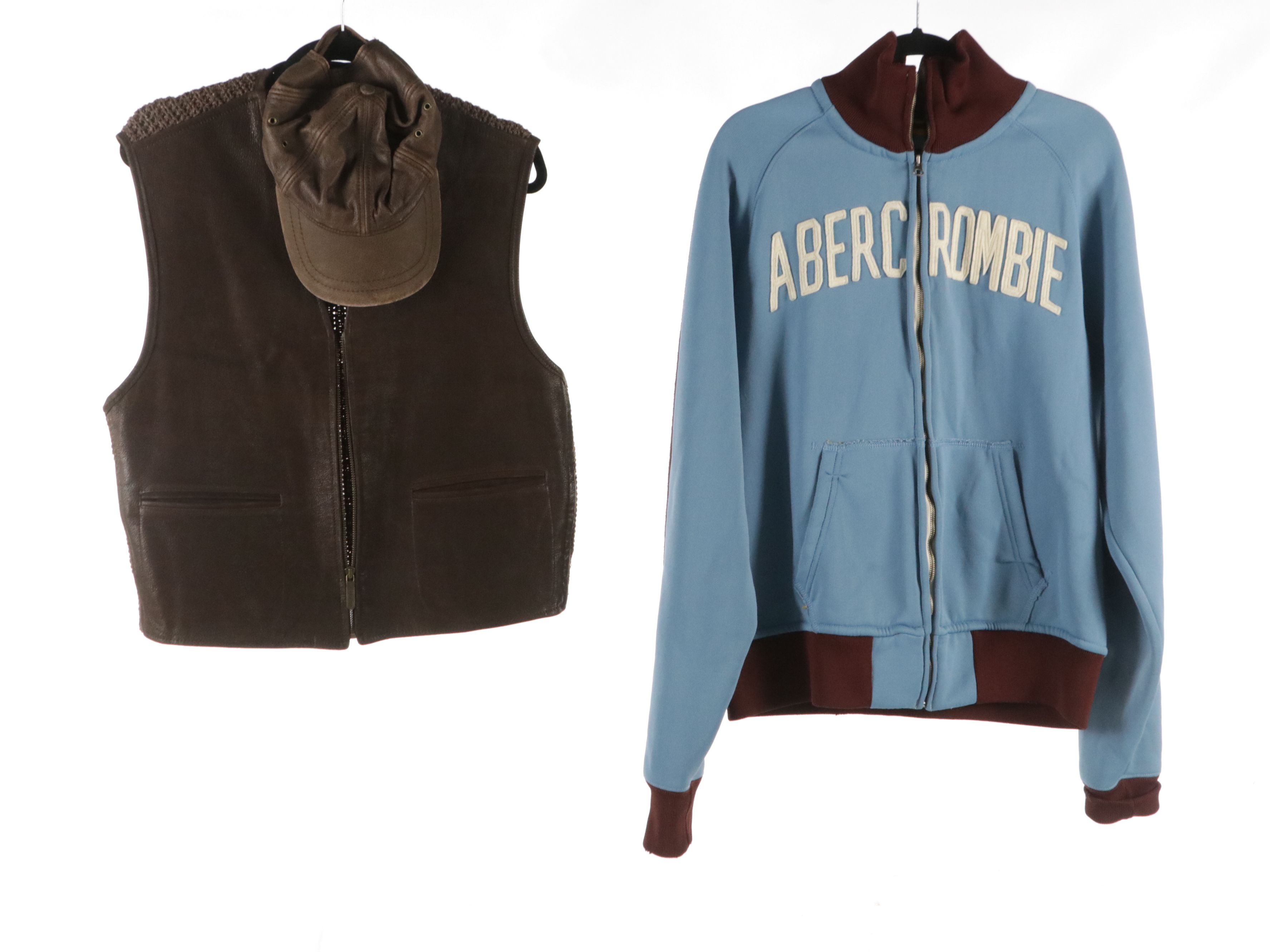 Men's Banana Republic Knit Leather Vest, Scala Leather Baseball Cap, and More