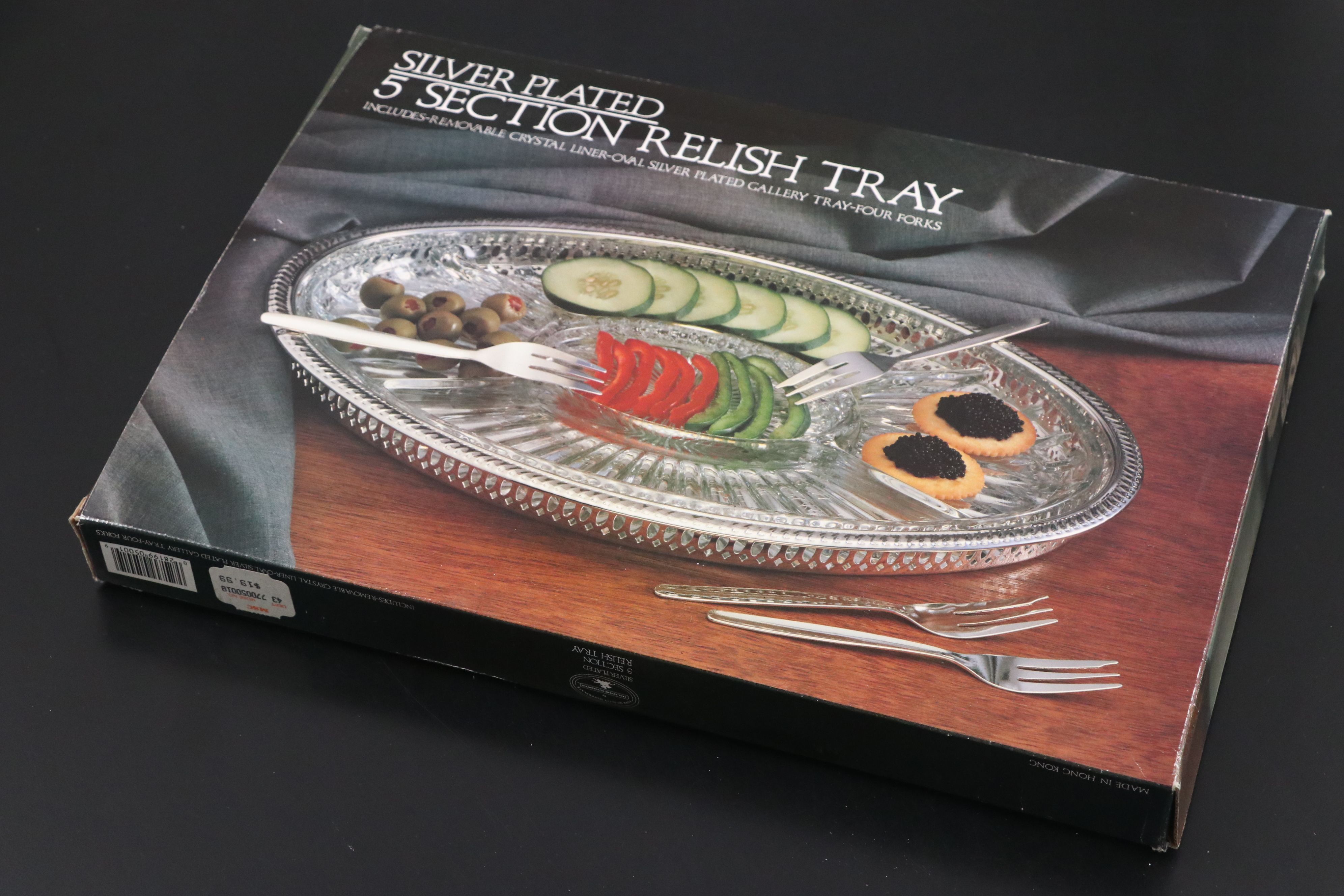 Oneida Silver Plated Relish Tray with Reticulated and Other Serveware