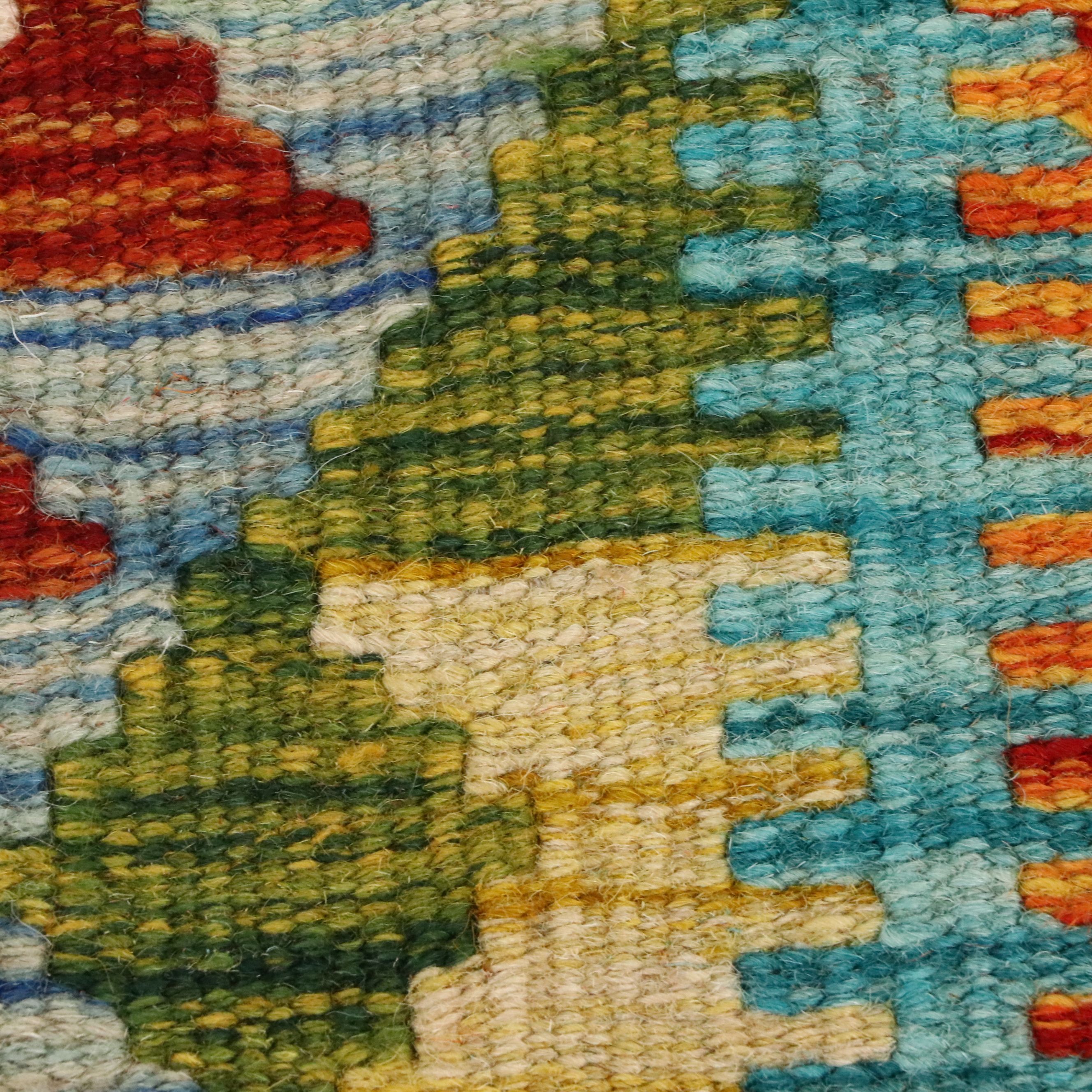 2'8 x 15'7 Handwoven Pakistani Kilim Carpet Runner