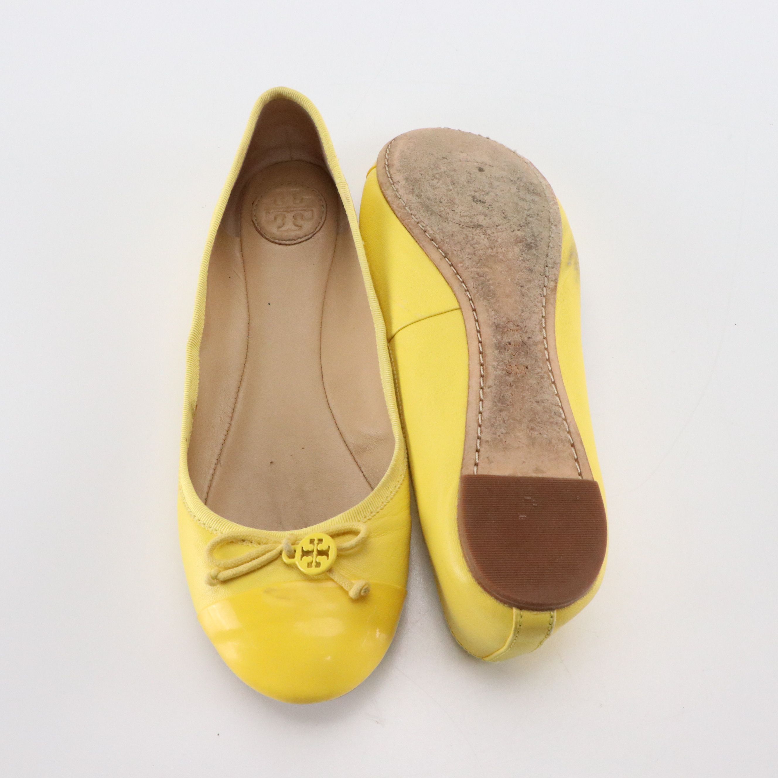 Tory Burch Round Toe Leather Flats and Roger Vivier Blue Suede Buckle Flats