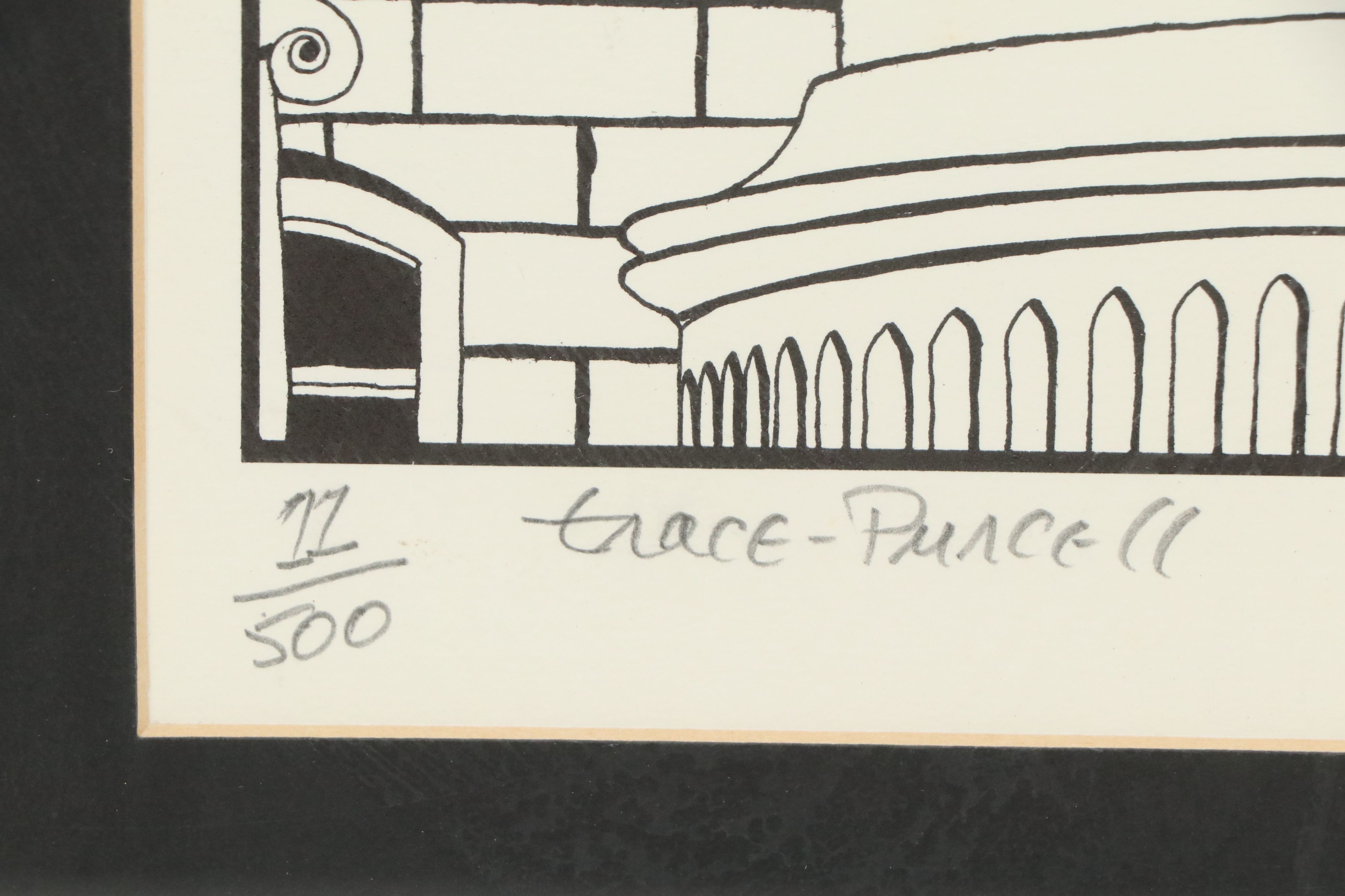 Trace Purcell Lithographs "King Kamehameha Statue" and "Iolani Palace," 1977-78