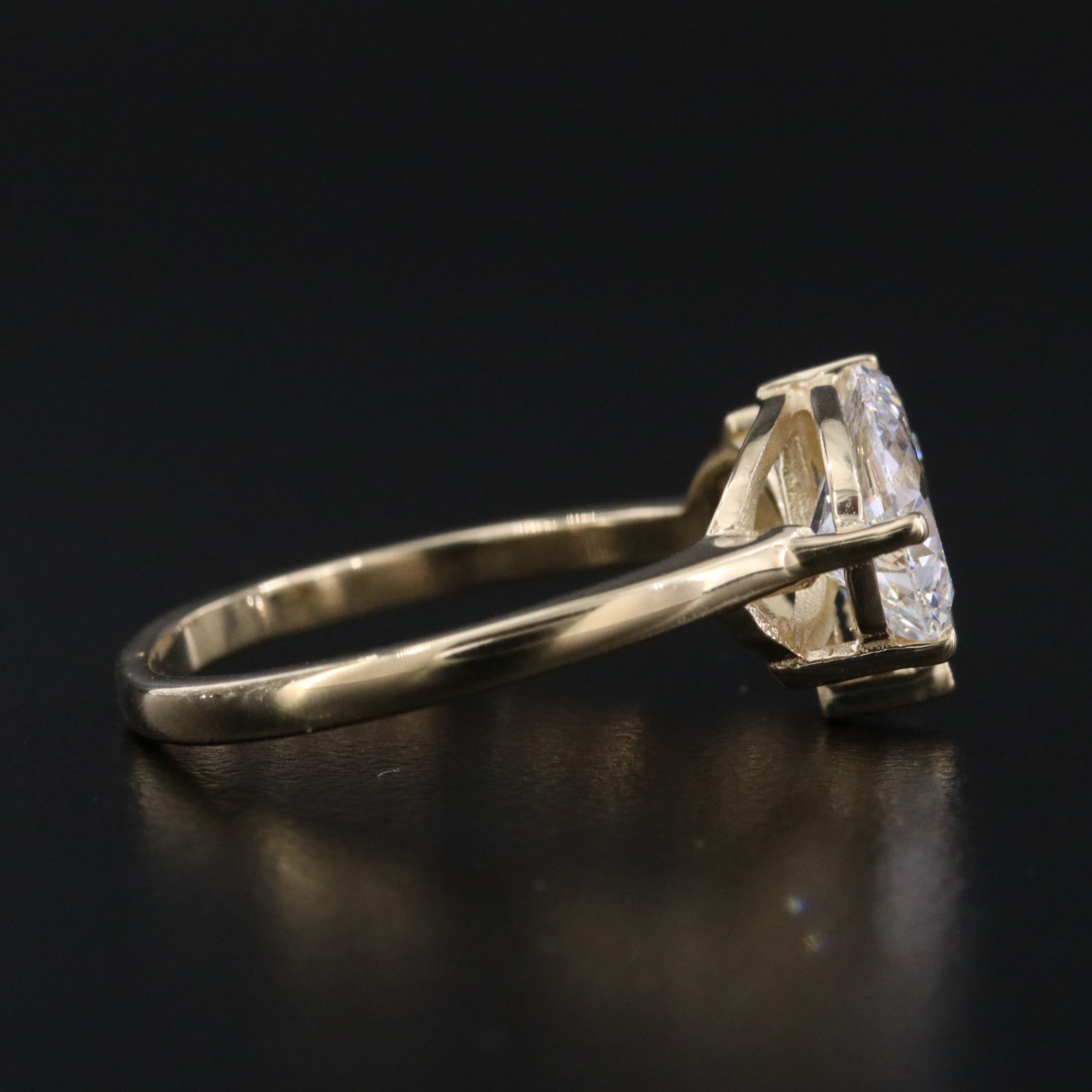 14K 2.78 CTW Lab Grown Diamond Toi et Moi Ring with IGI Reports