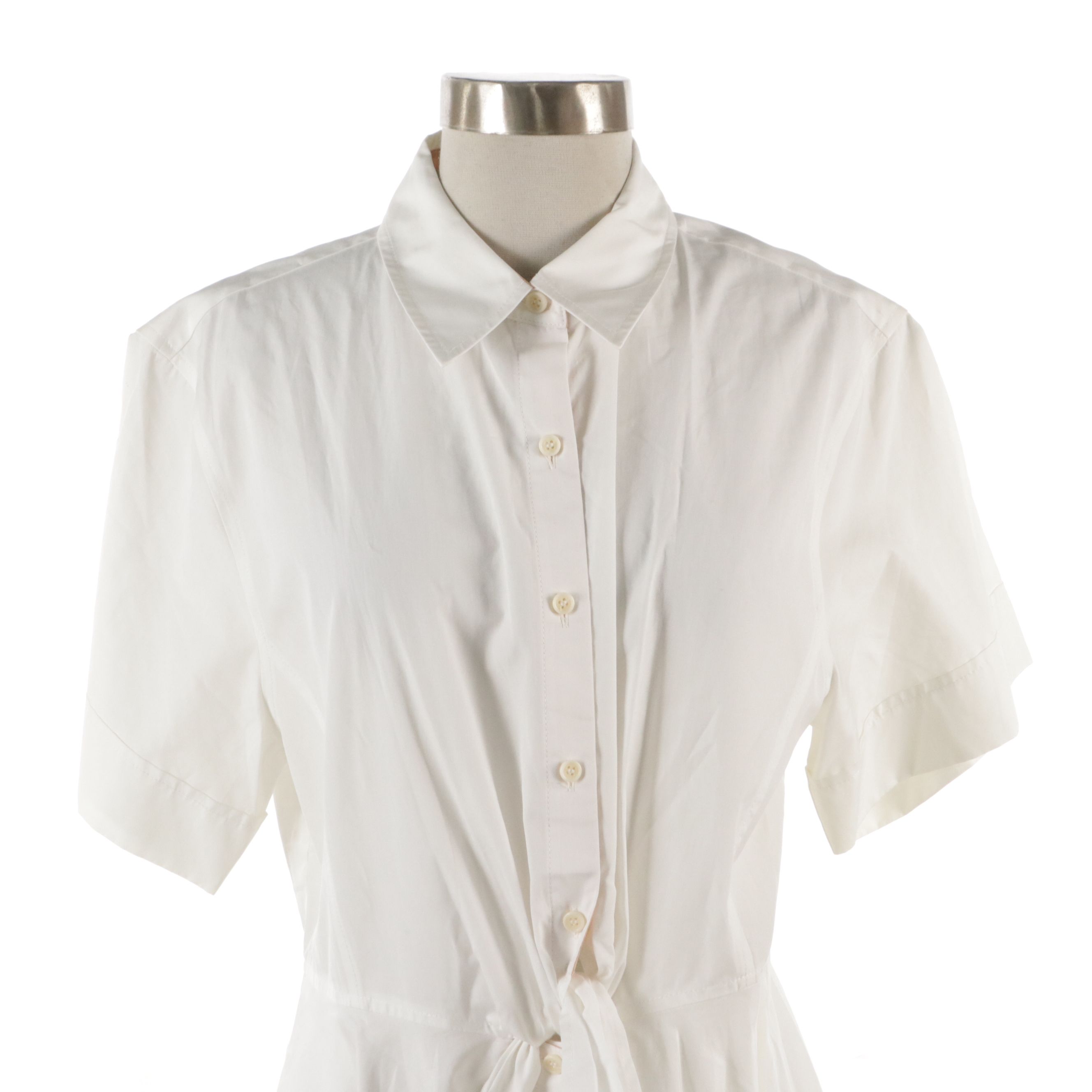 Diane Von Furstenberg Cotton Collared Shirt Dress, Lafayette 148 "Melba" Dress