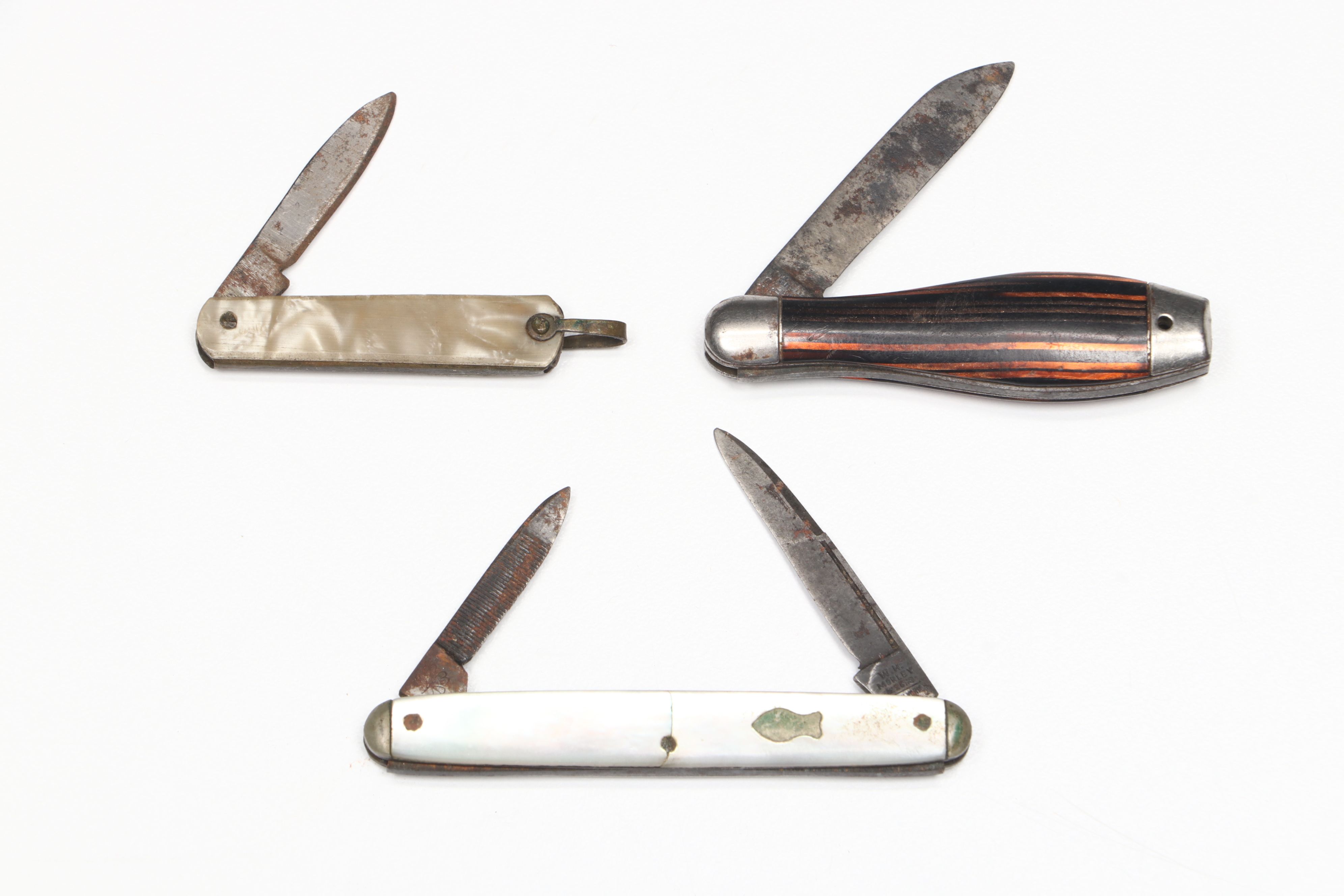 M. Hohner "Marine Band" Harmonica with Buck, Case and Other Folding Knives