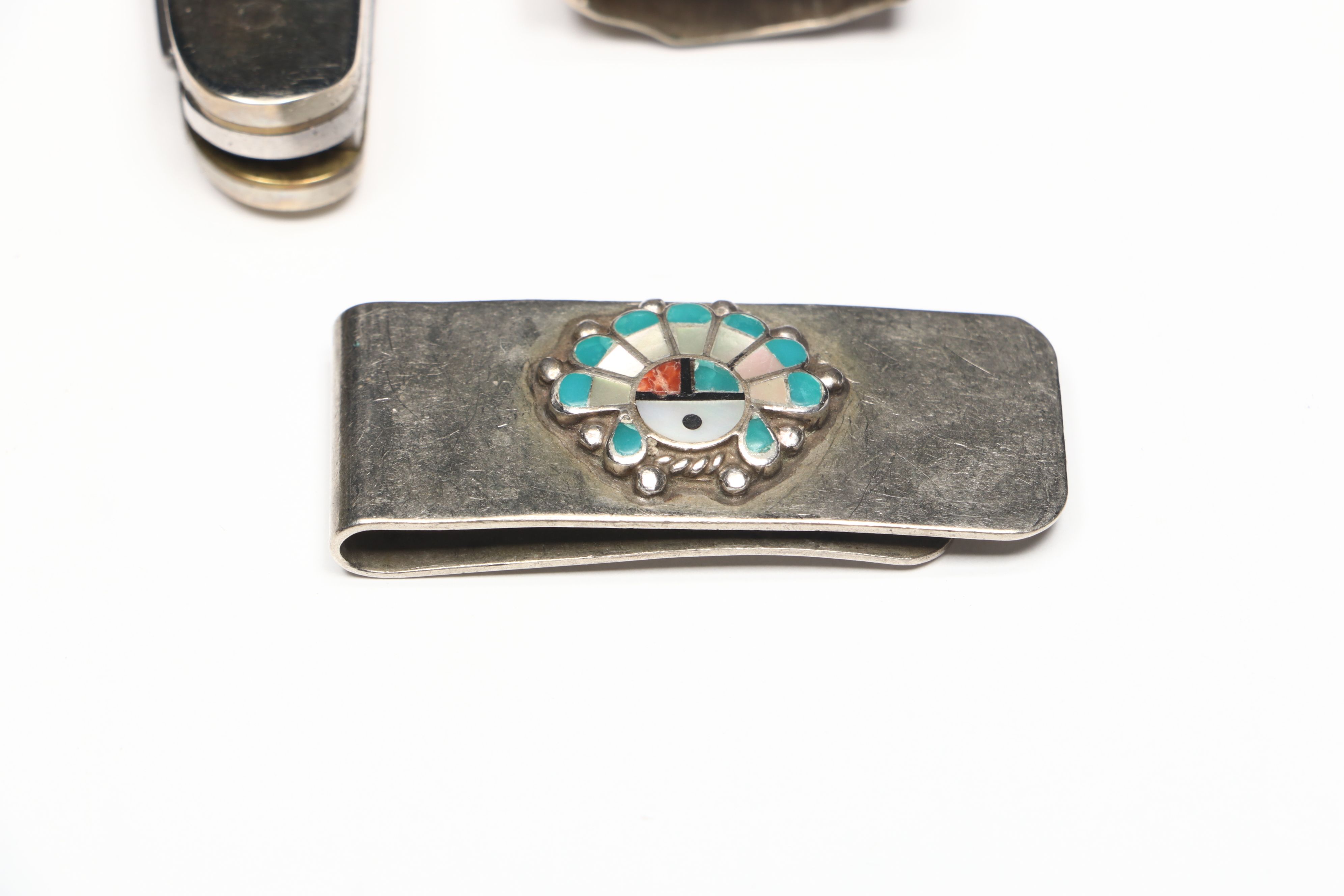 M. Hohner "Marine Band" Harmonica with Buck, Case and Other Folding Knives