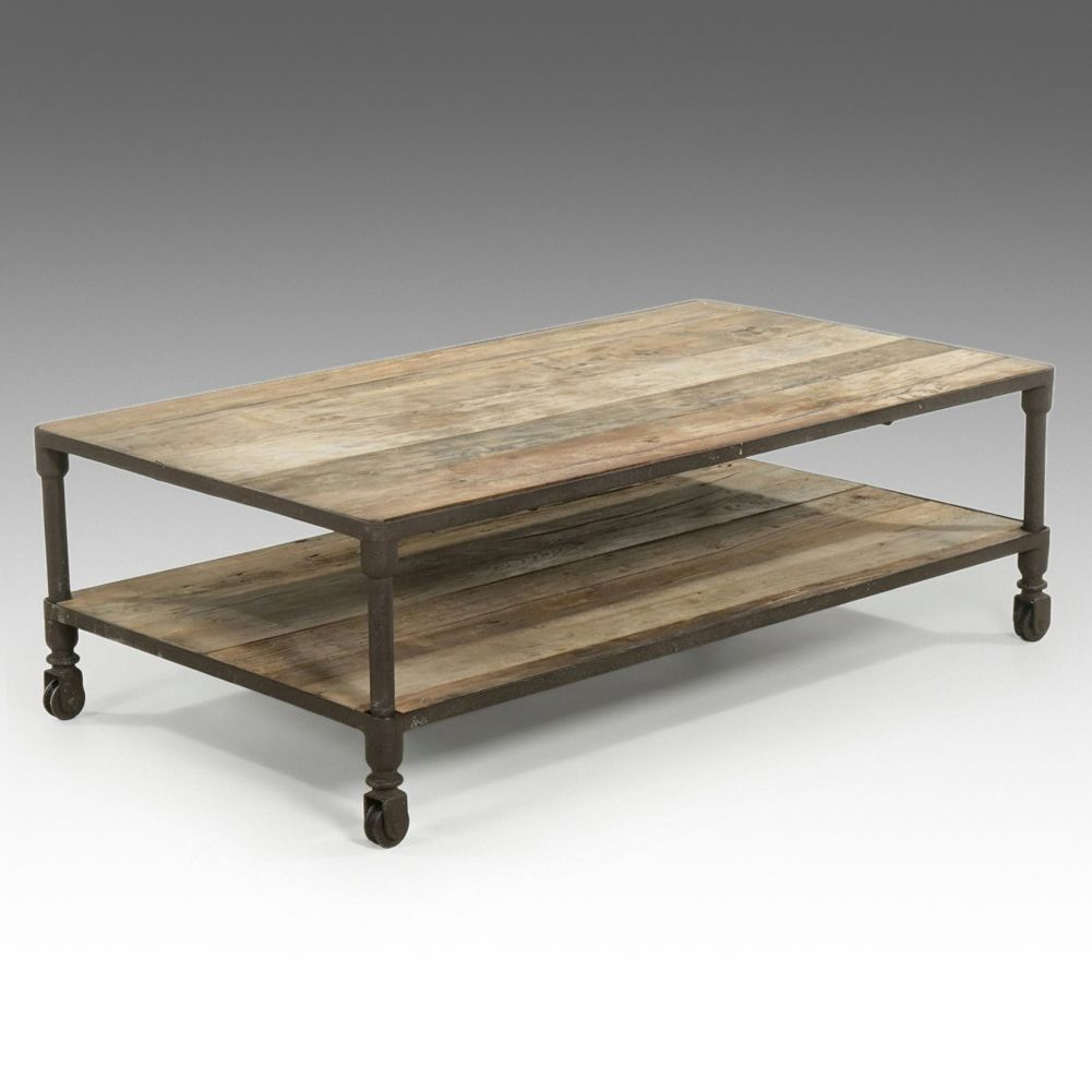 Restoration Hardware Industrial Style  Two-Tier Coffee Table