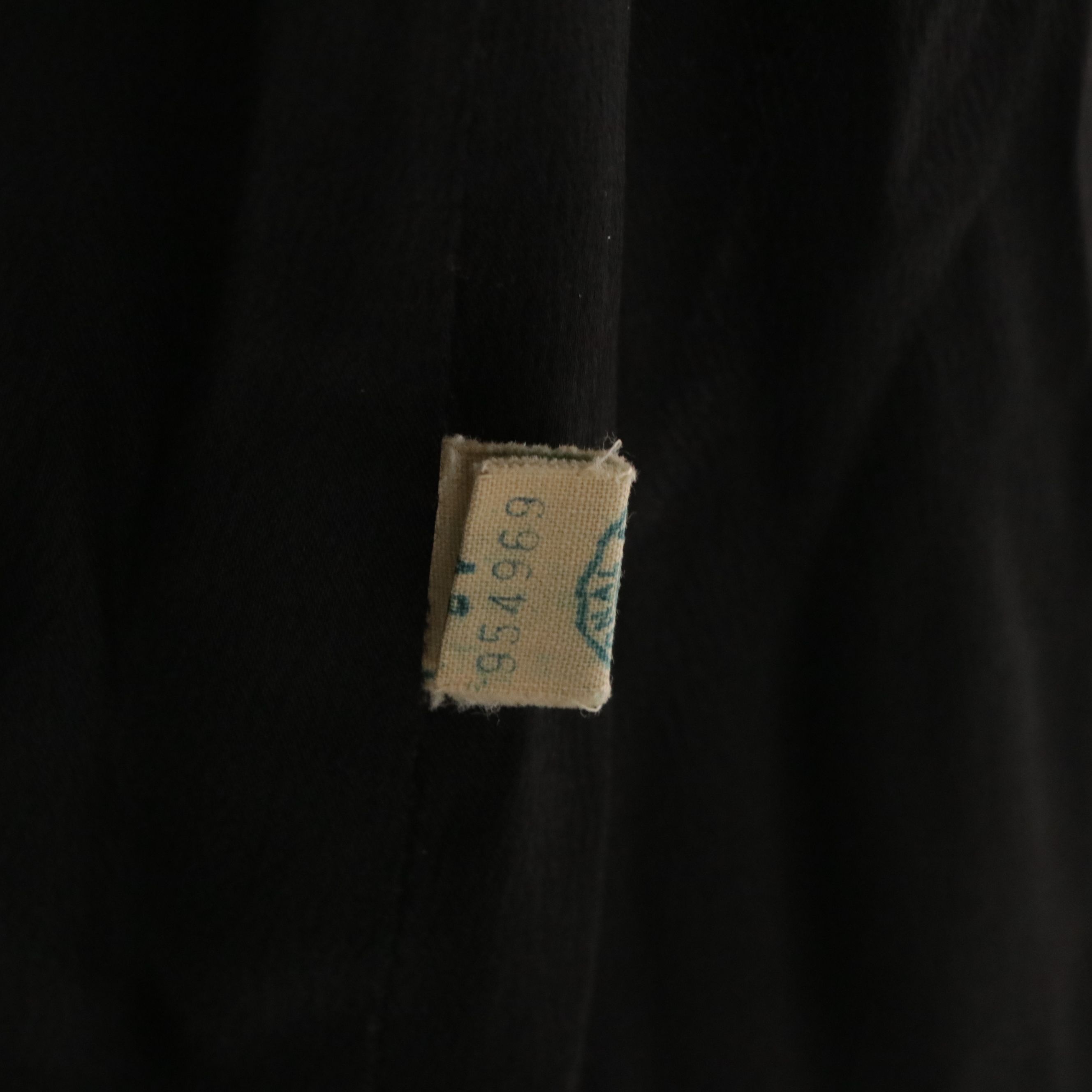 Black Mongolian Cashmere and Vicuna Blend Button-Front Coat, Mid-20th Century