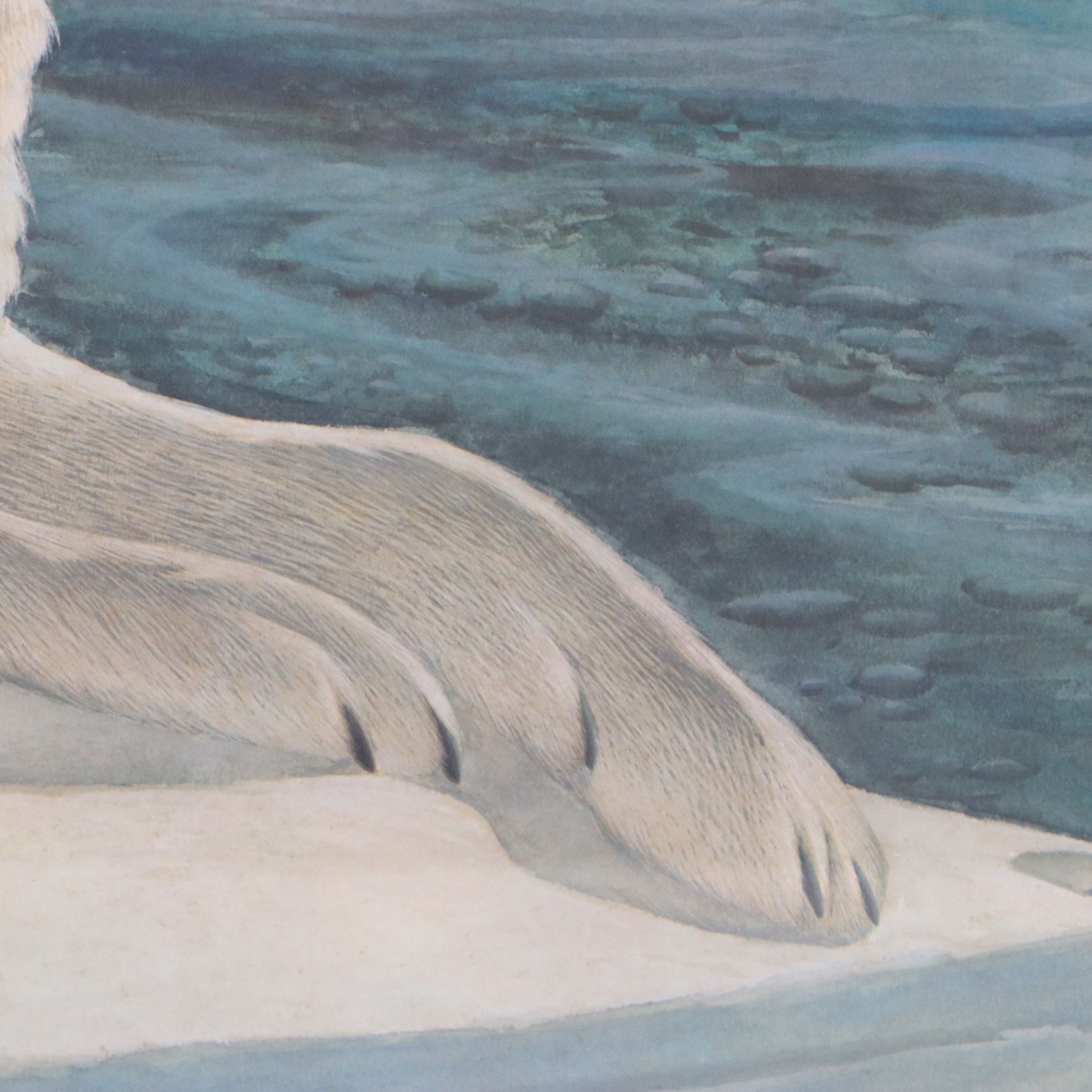 John A. Ruthven Offset Lithograph "Arctic Fox"