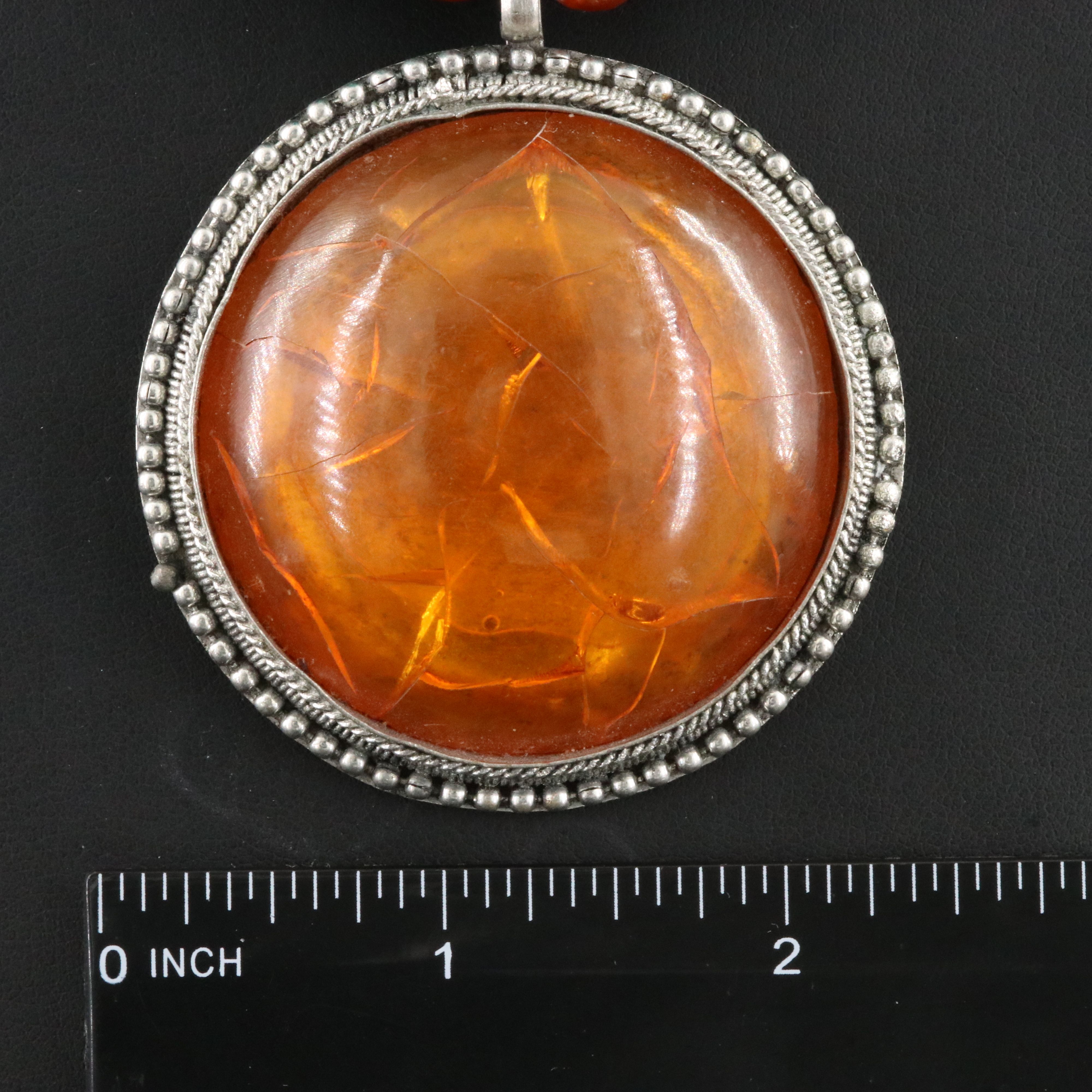 Pendant Necklace Featuring Horn and Bone