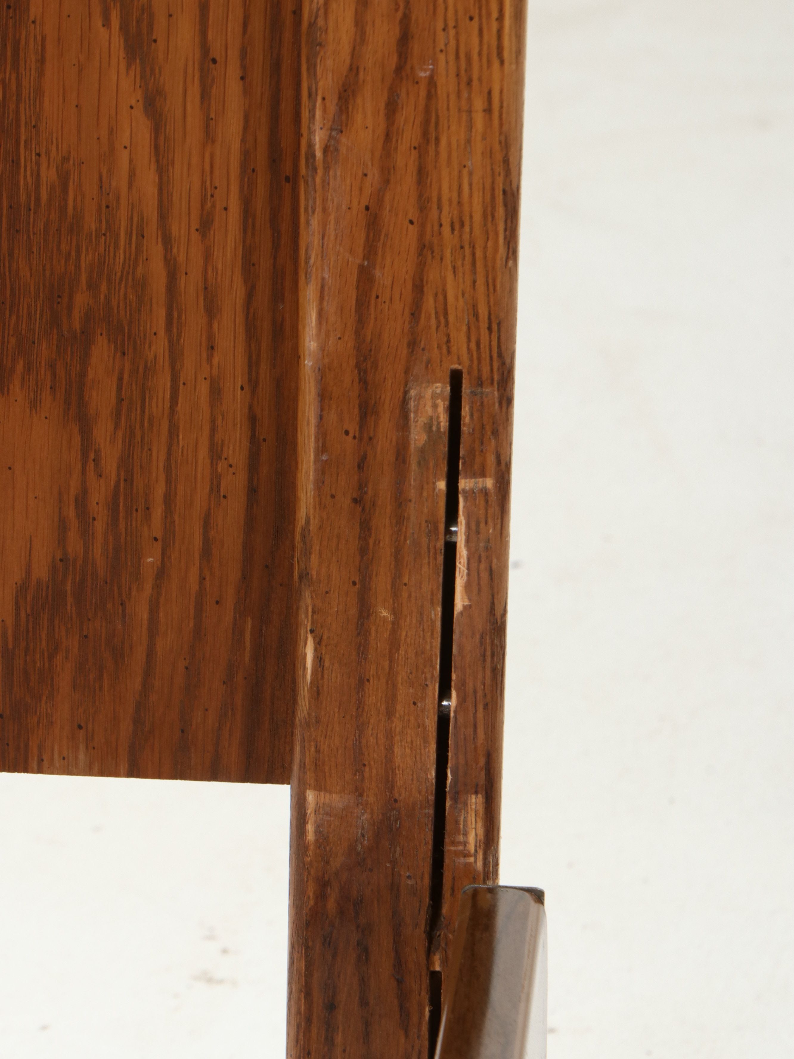 Mid Century Modern Style Oak Twin Bed and Storage Console