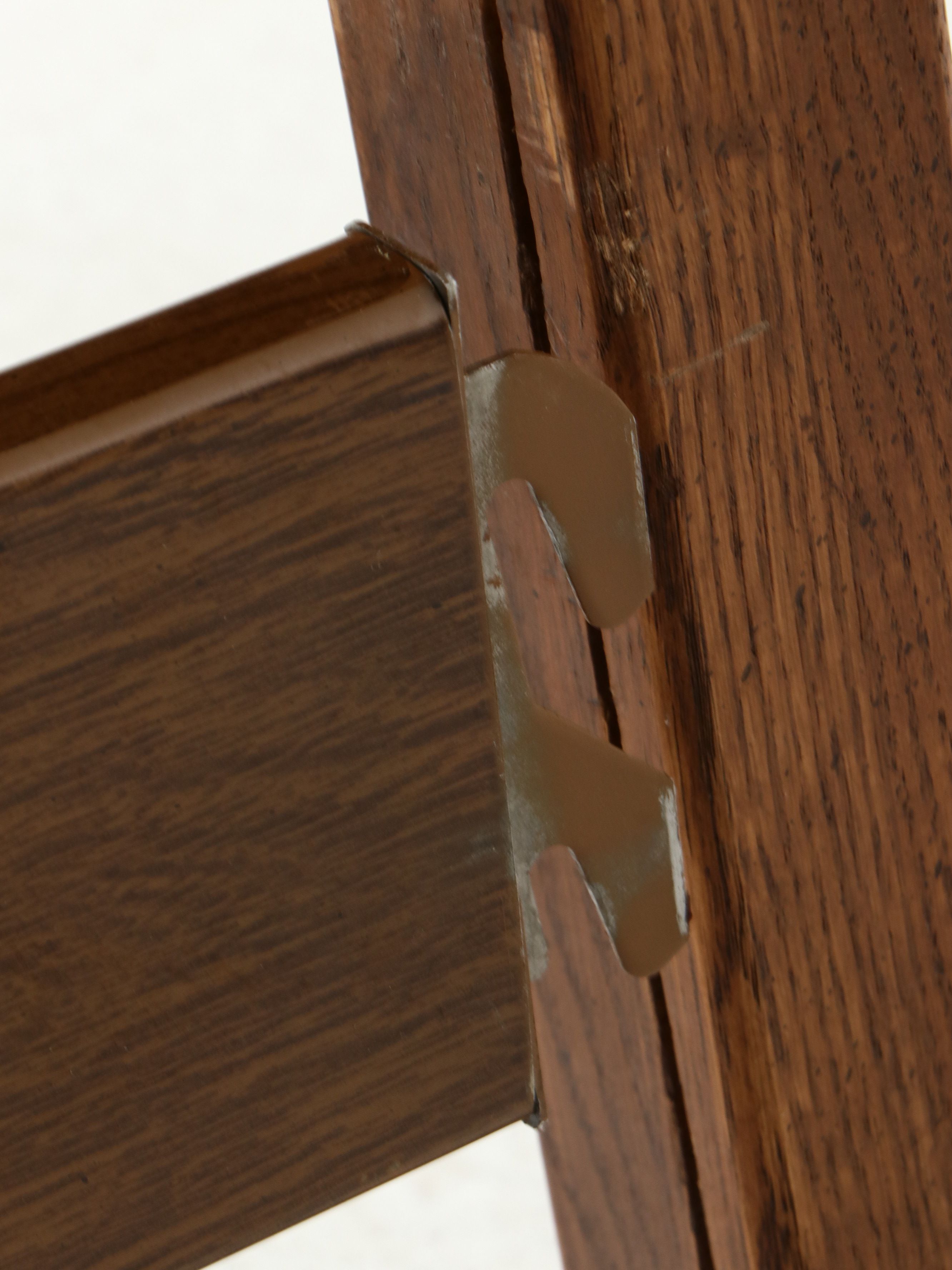 Mid Century Modern Style Oak Twin Bed and Storage Console