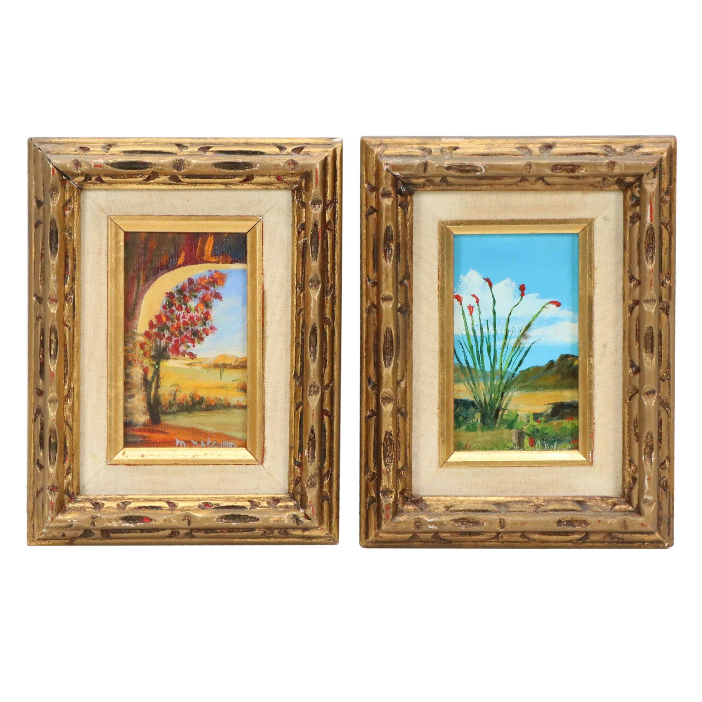 Mabel Nelson Oil Paintings of Southwestern Landscapes, Late 20th Century