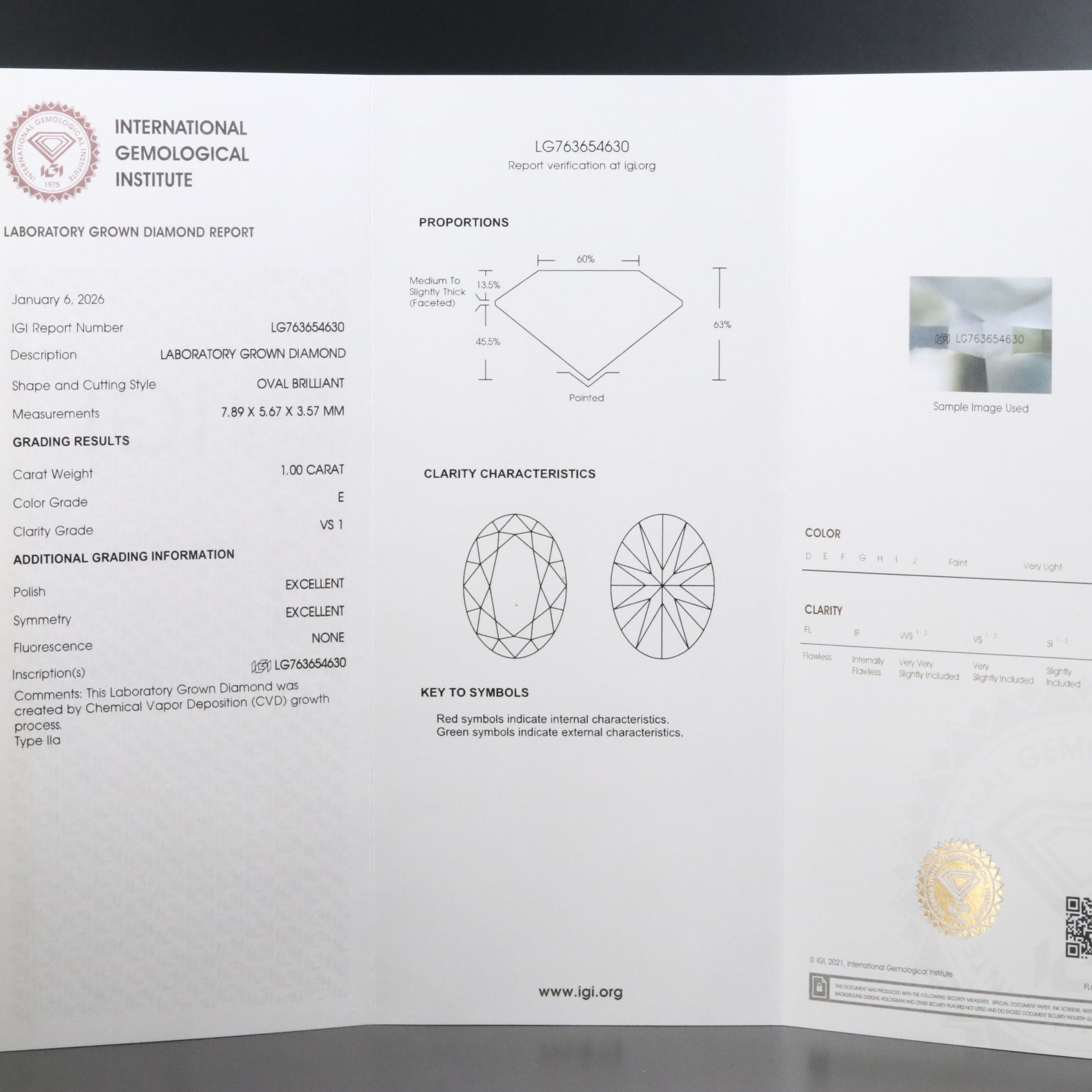 14K 7.03 CTW Lab Grown Diamond Ring with IGI Reports