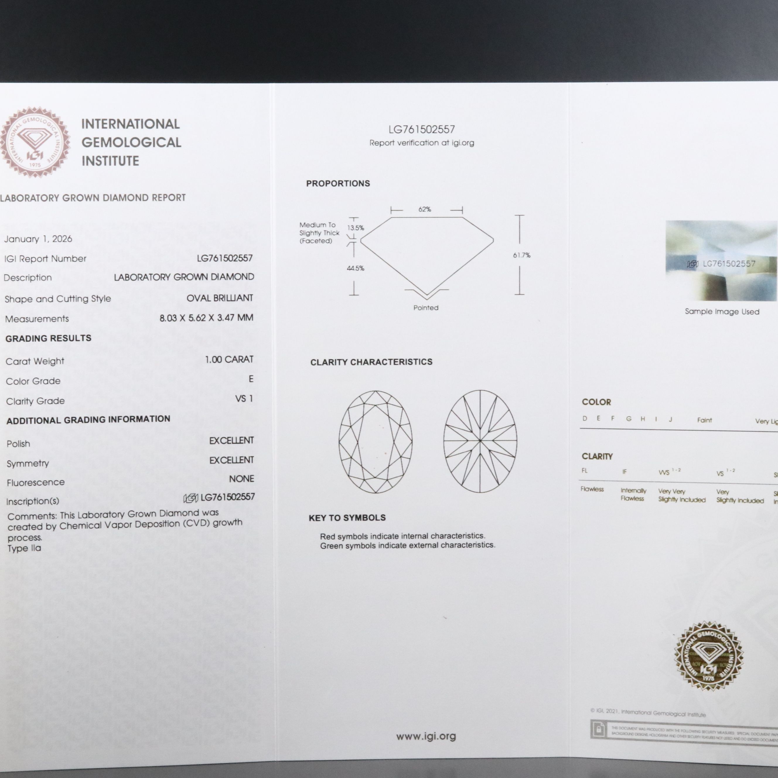 14K 7.03 CTW Lab Grown Diamond Ring with IGI Reports