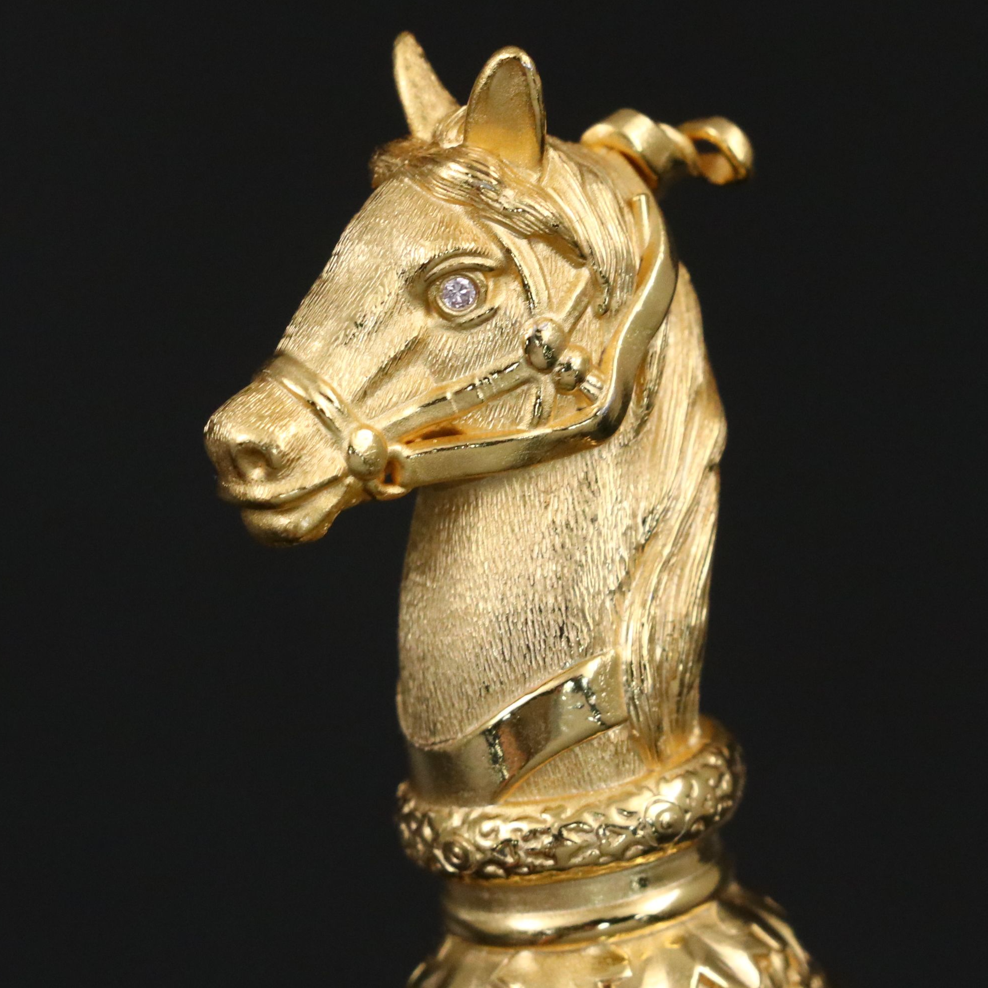 Imperial Russian Gilt Silver and Nephrite Letter Opener with Diamond Accents