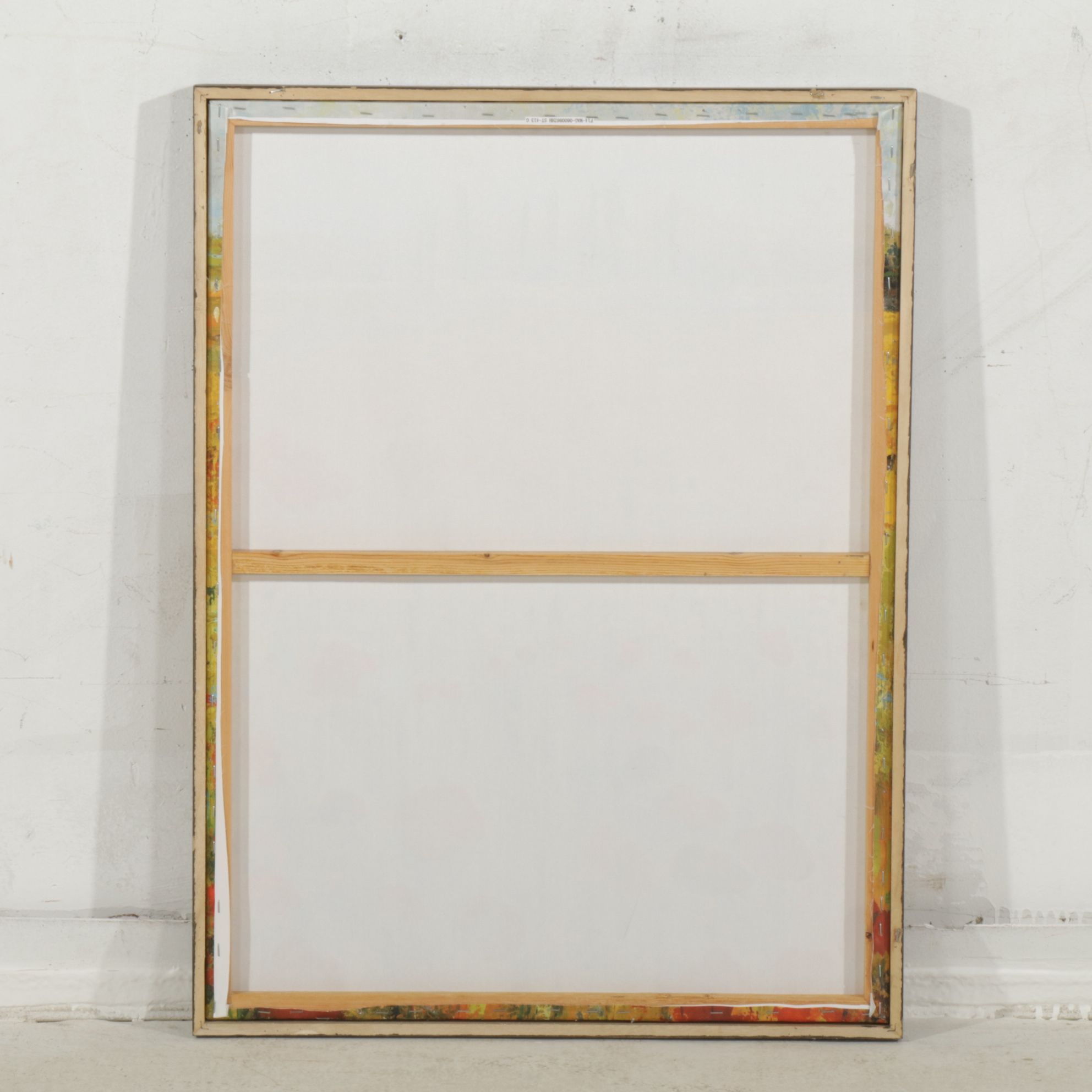 Embellished Giclée Landscape of Impressionist Flower Field Featuring Poppies